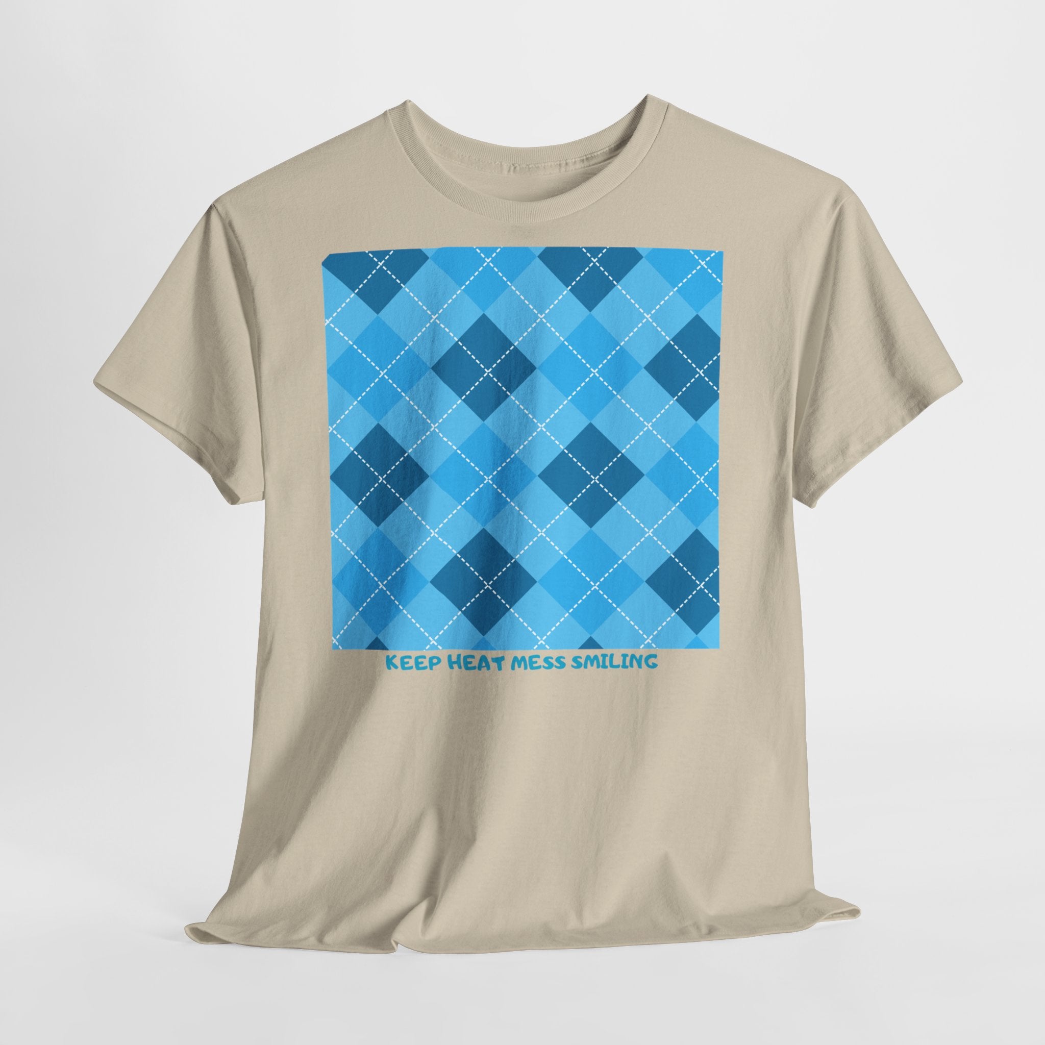 Blue "Keep Heart, Keep Smiling" T-Shirt - Heat Mess