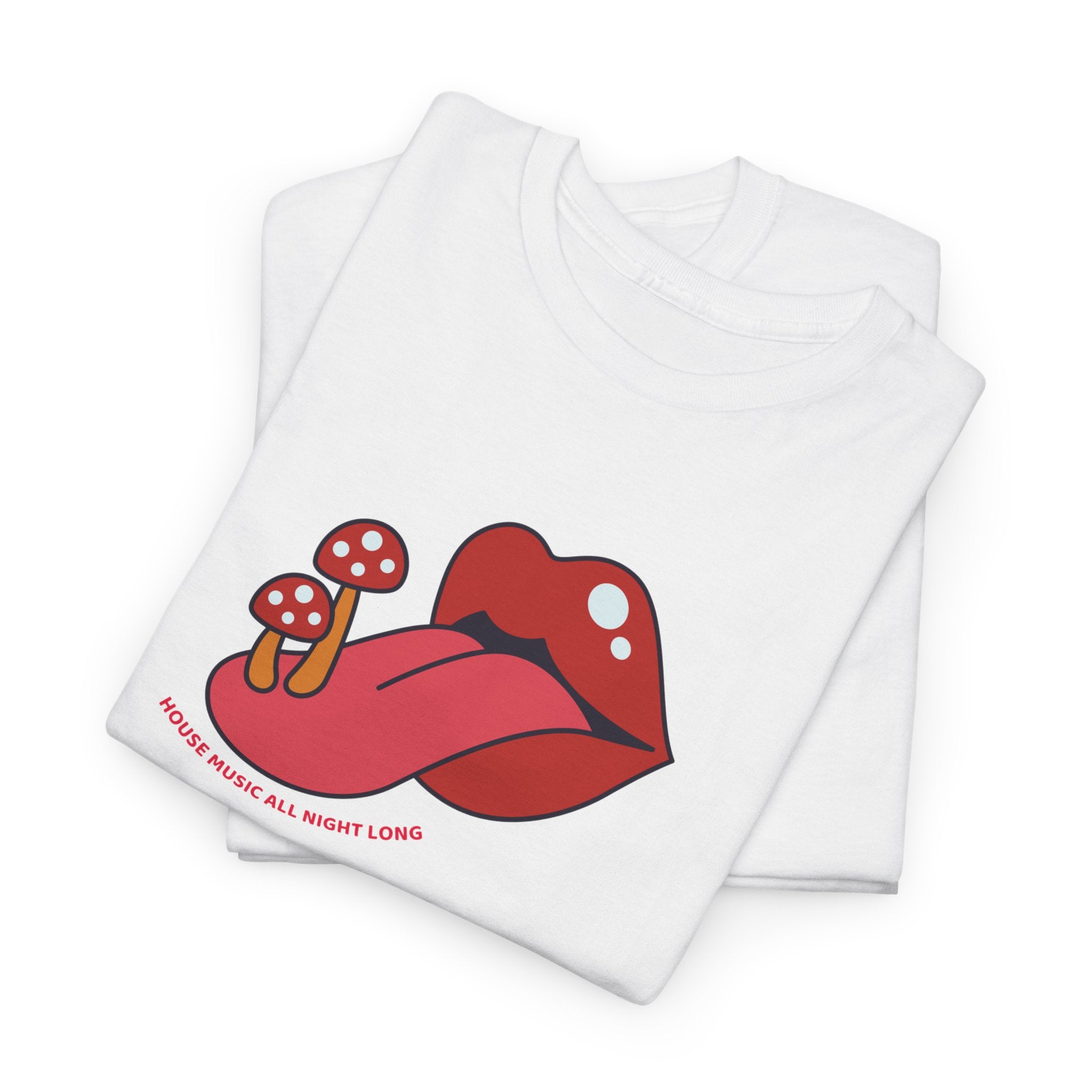 Red Lips & Mushroom Tongue T-Shirt
