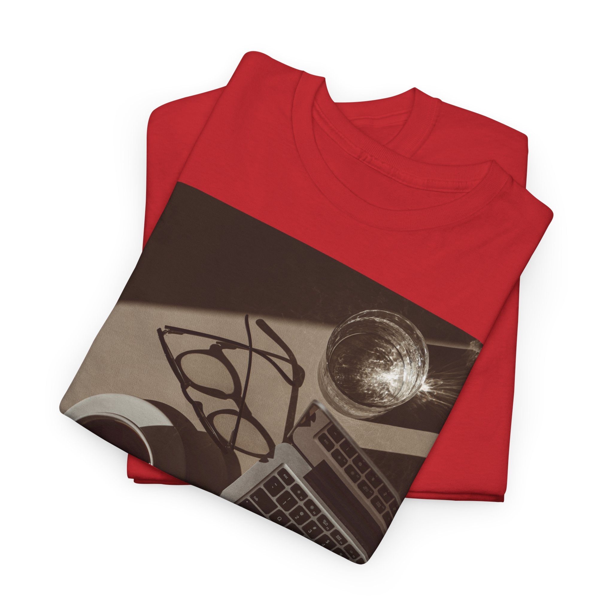 Coffee & Laptop T-Shirt - Heat Mess