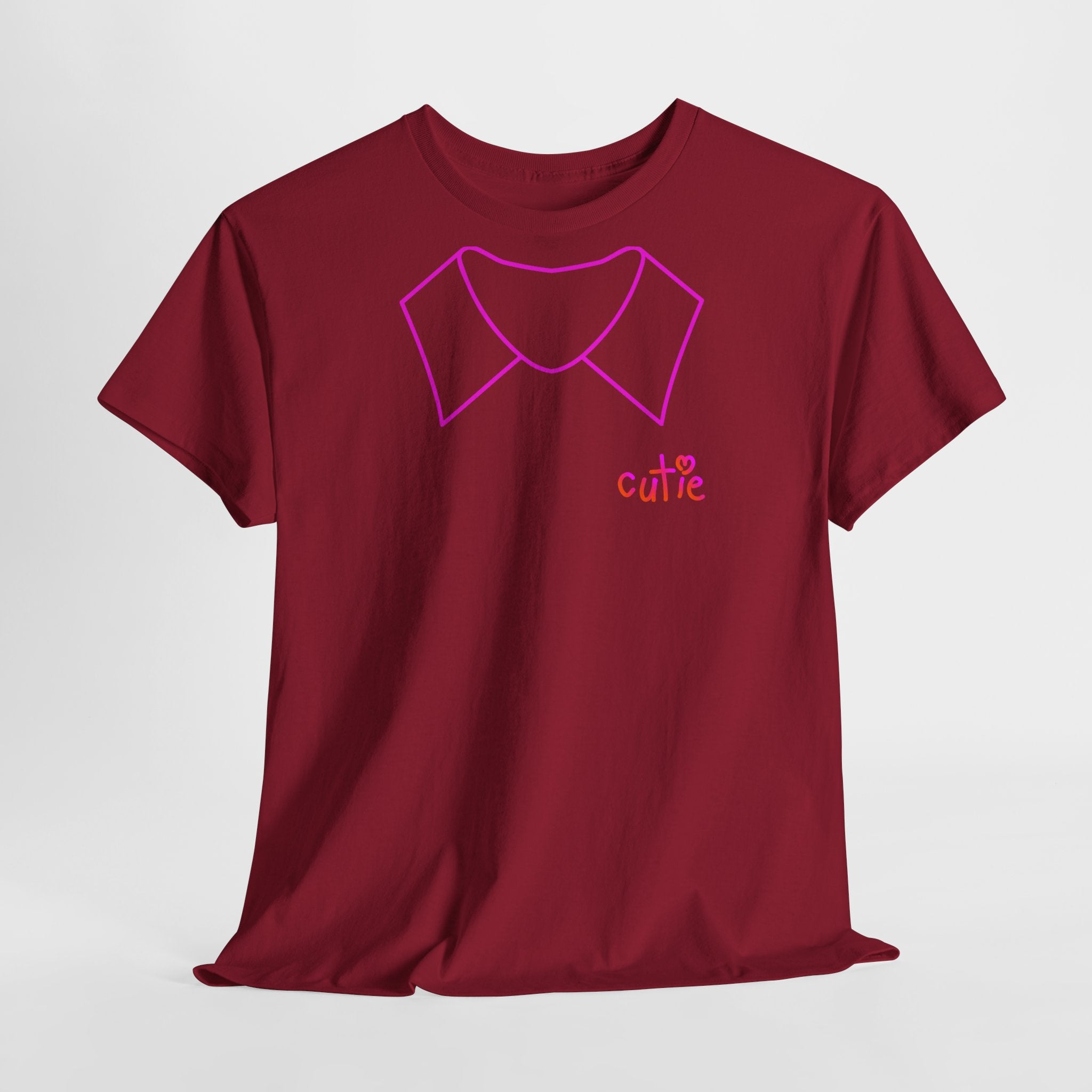 Cutie Pink Collar Tee - Heat Mess