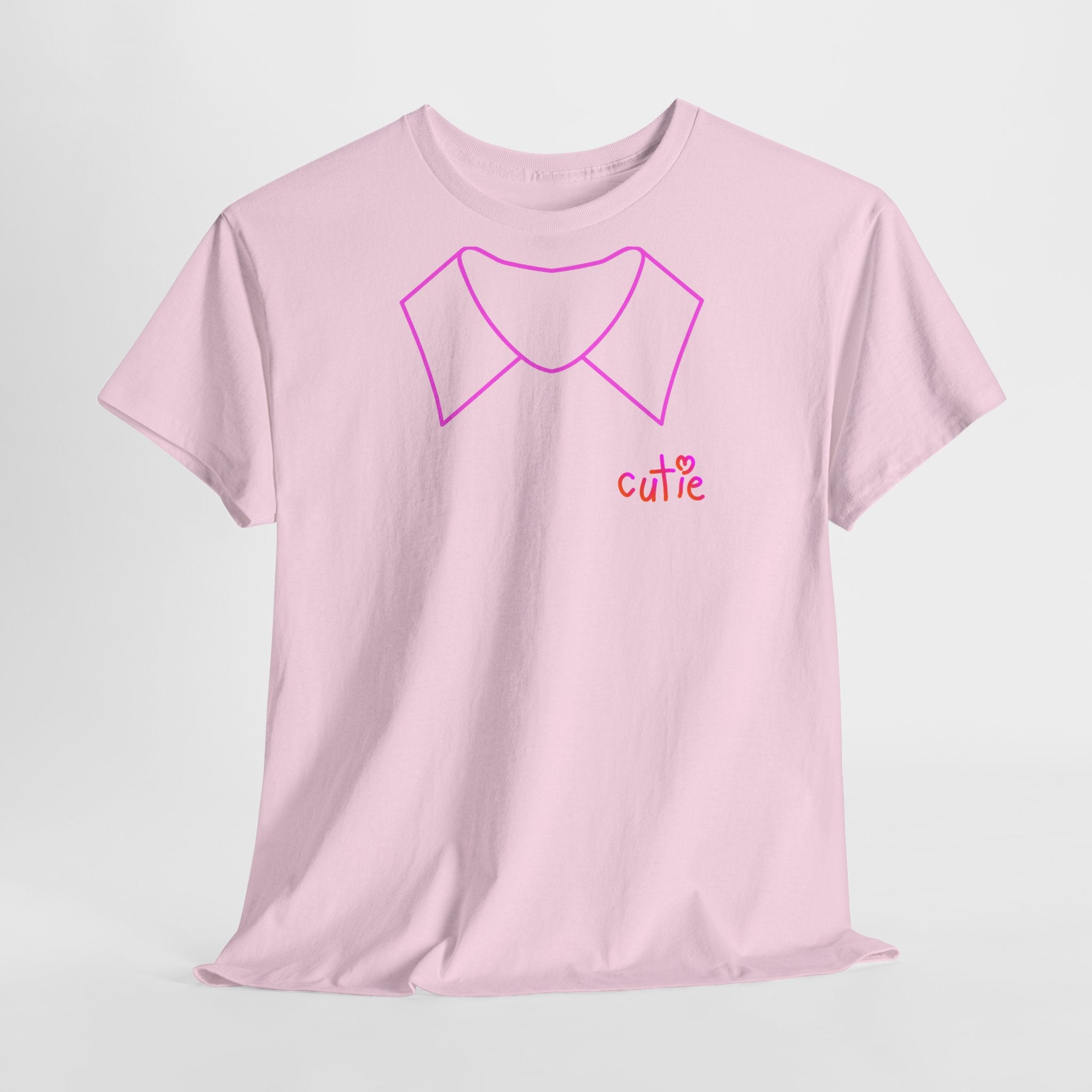 Cutie Pink Collar Tee - Heat Mess