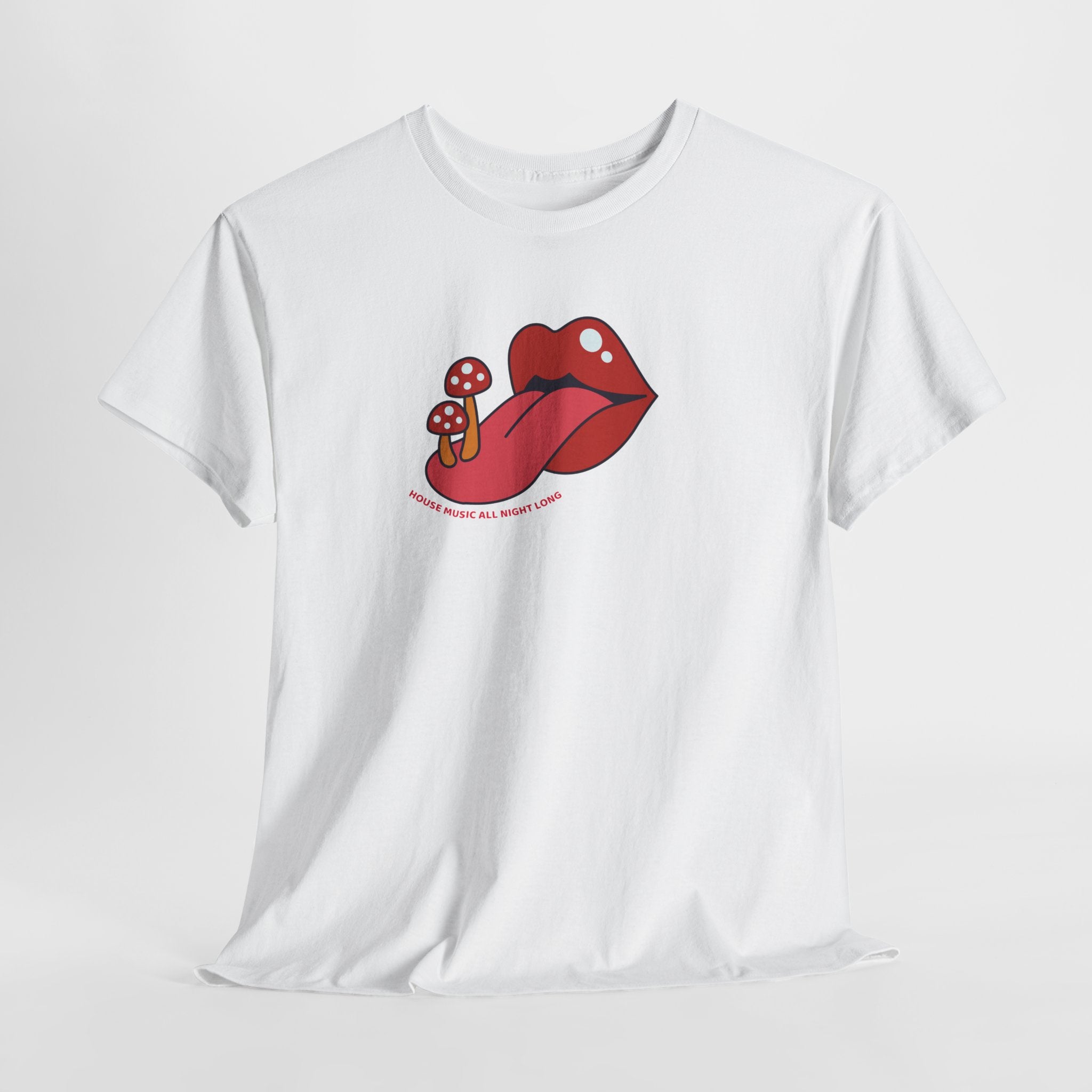 Red Lips & Mushroom Tongue T-Shirt
