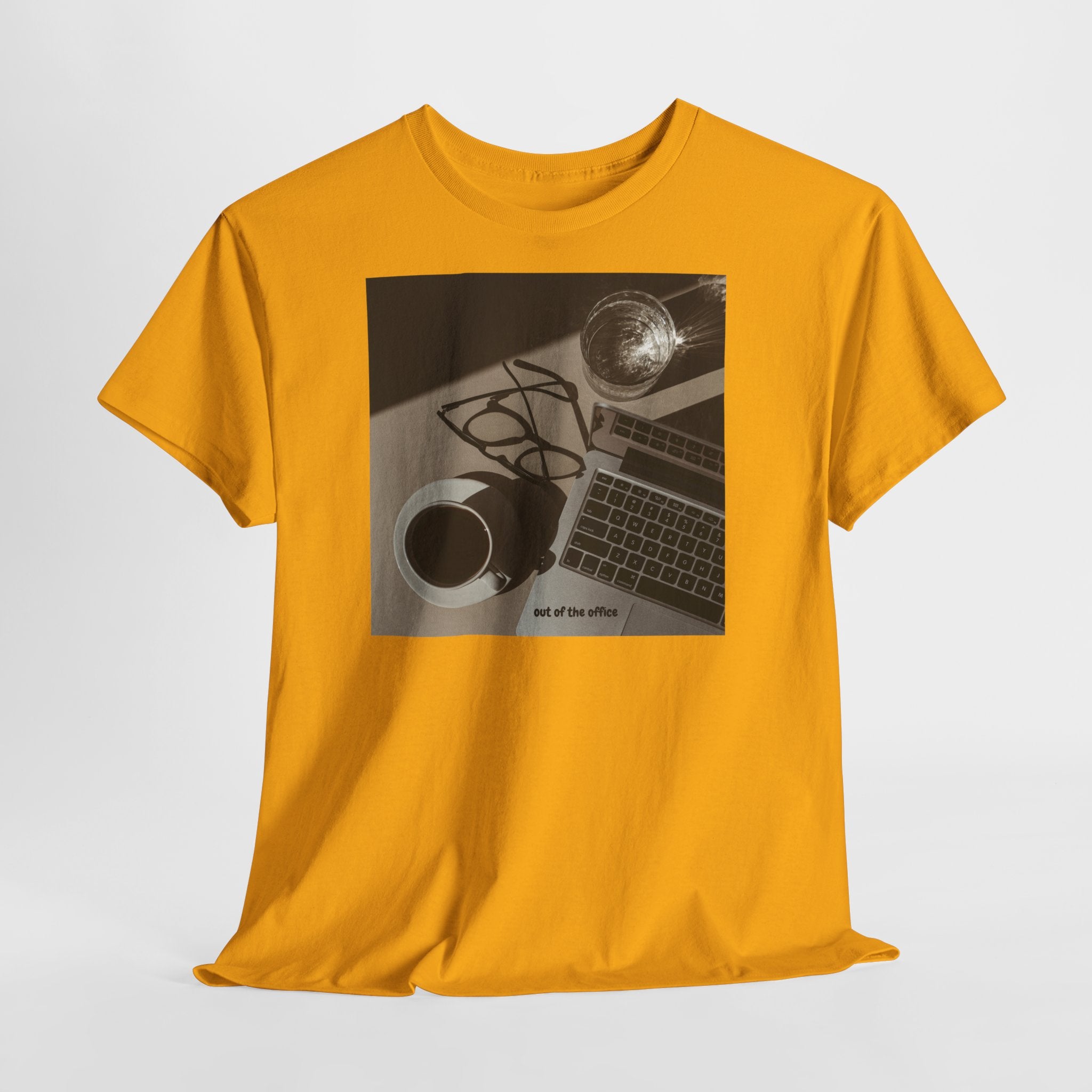 Coffee & Laptop T-Shirt - Heat Mess