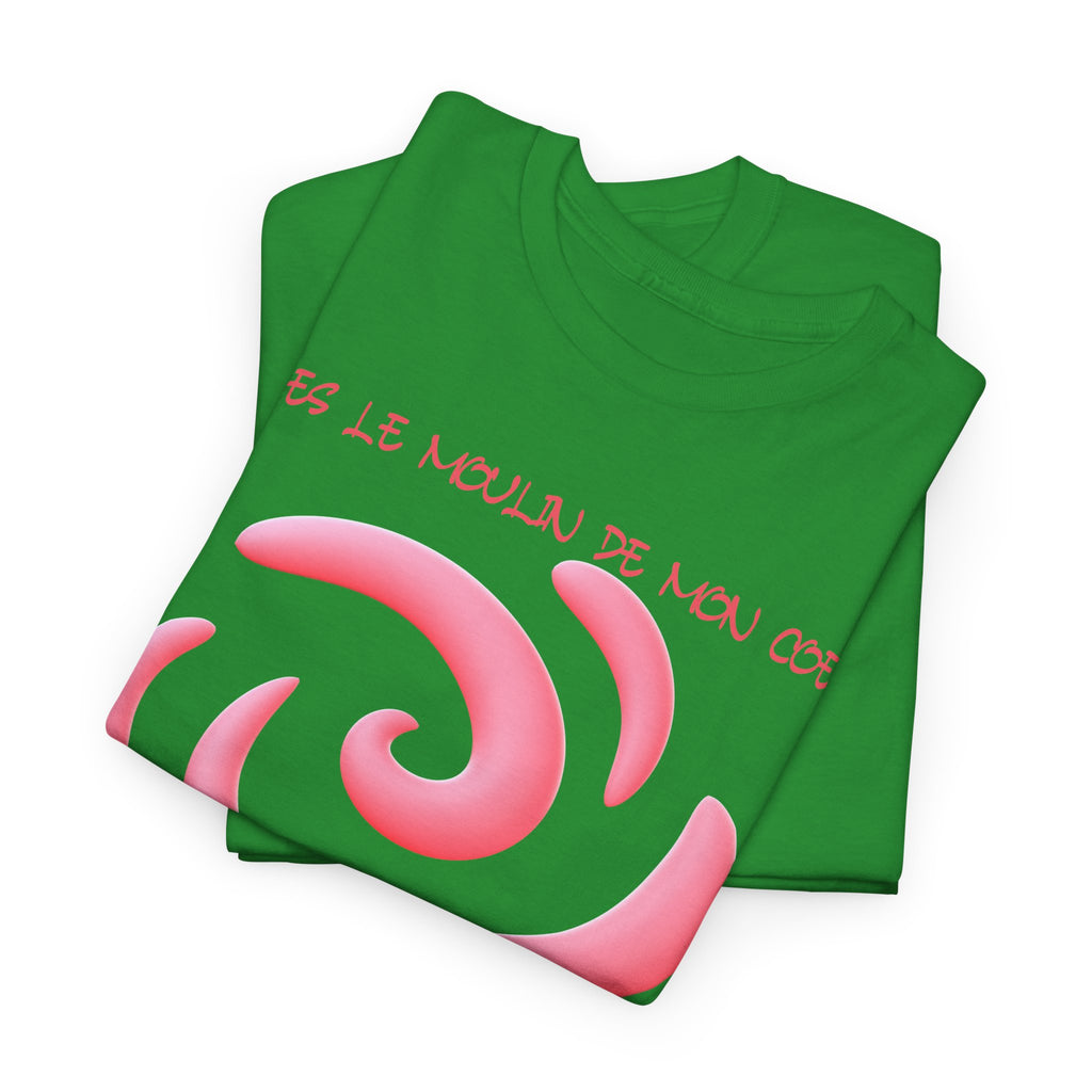 Spiral Heart "Tu es le Moulin de mon Coeur" T‑Shirt - Heat Mess