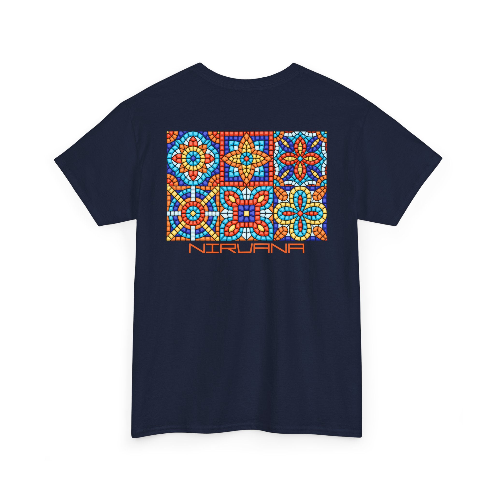 Colorful Mosaic Back Nirvana T-Shirt - Heat Mess
