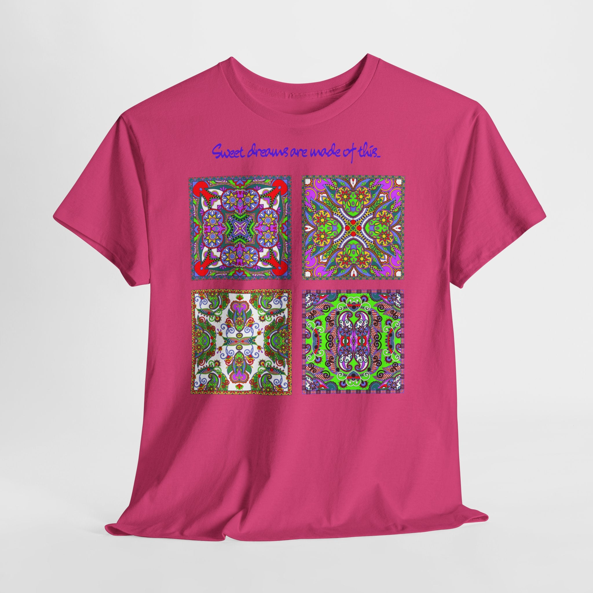 Patchwork "Sweet dreams are made of this" T-Shirt - Heat Mess