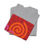 Orange & Pink Abstract Design T-Shirt - Heat Mess