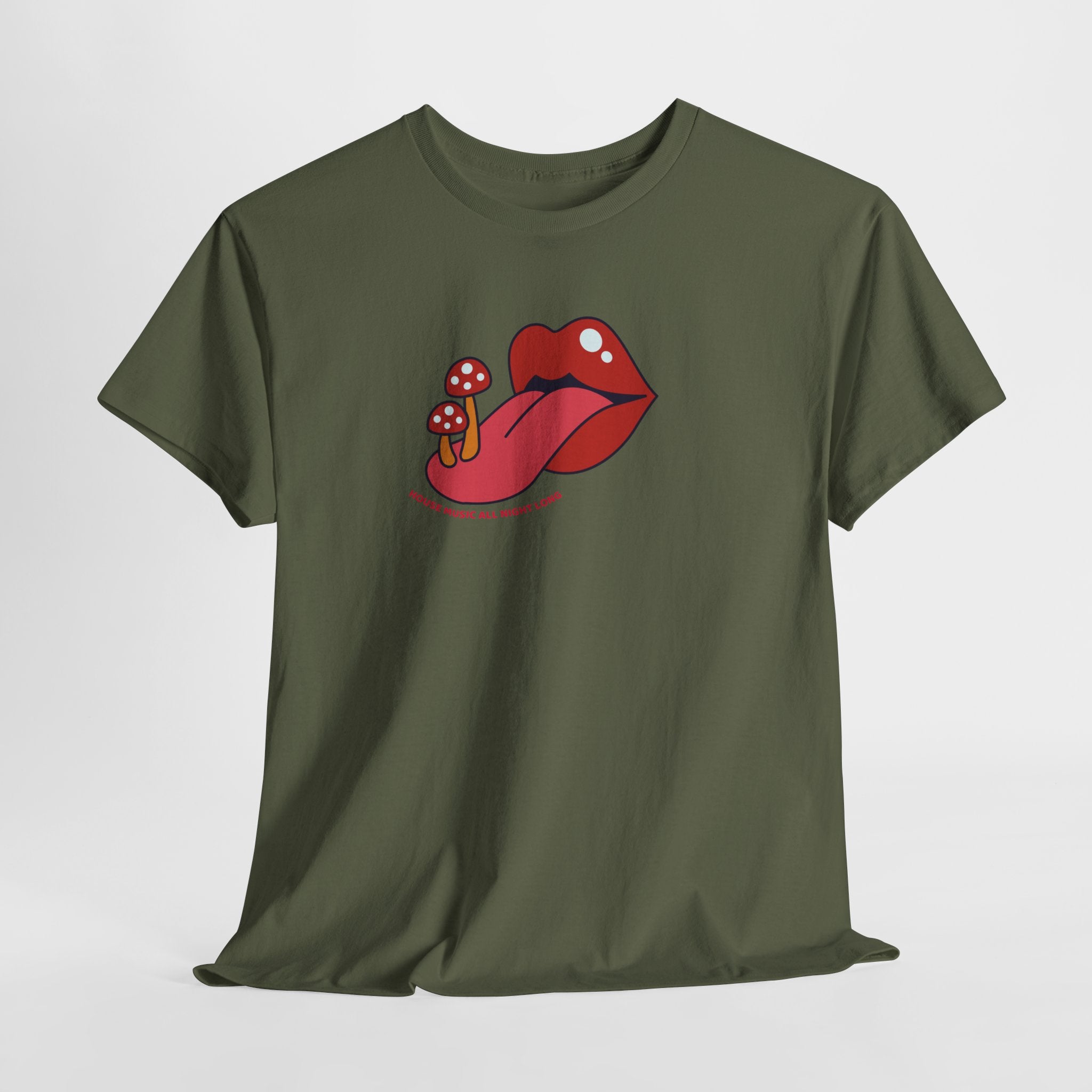Red Lips & Mushroom Tongue T-Shirt