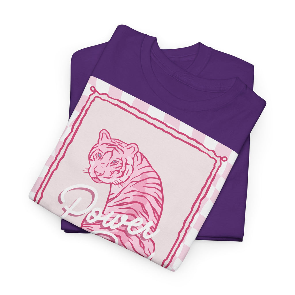 Tiger Power In Pink T-Shirt - Heat Mess