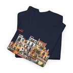 Italian Coastal Buildings T-Shirt - Heat Mess