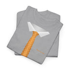 Orange Necktie & Collar Design T-Shirt - Heat Mess
