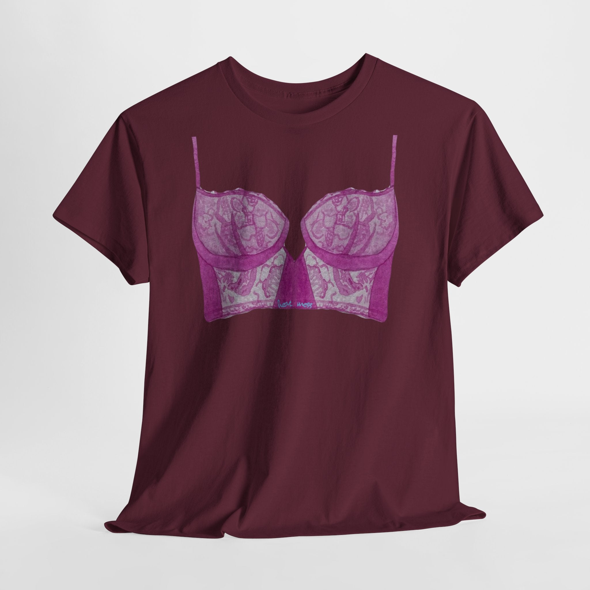 Lace Bralette T-Shirt - Heat Mess