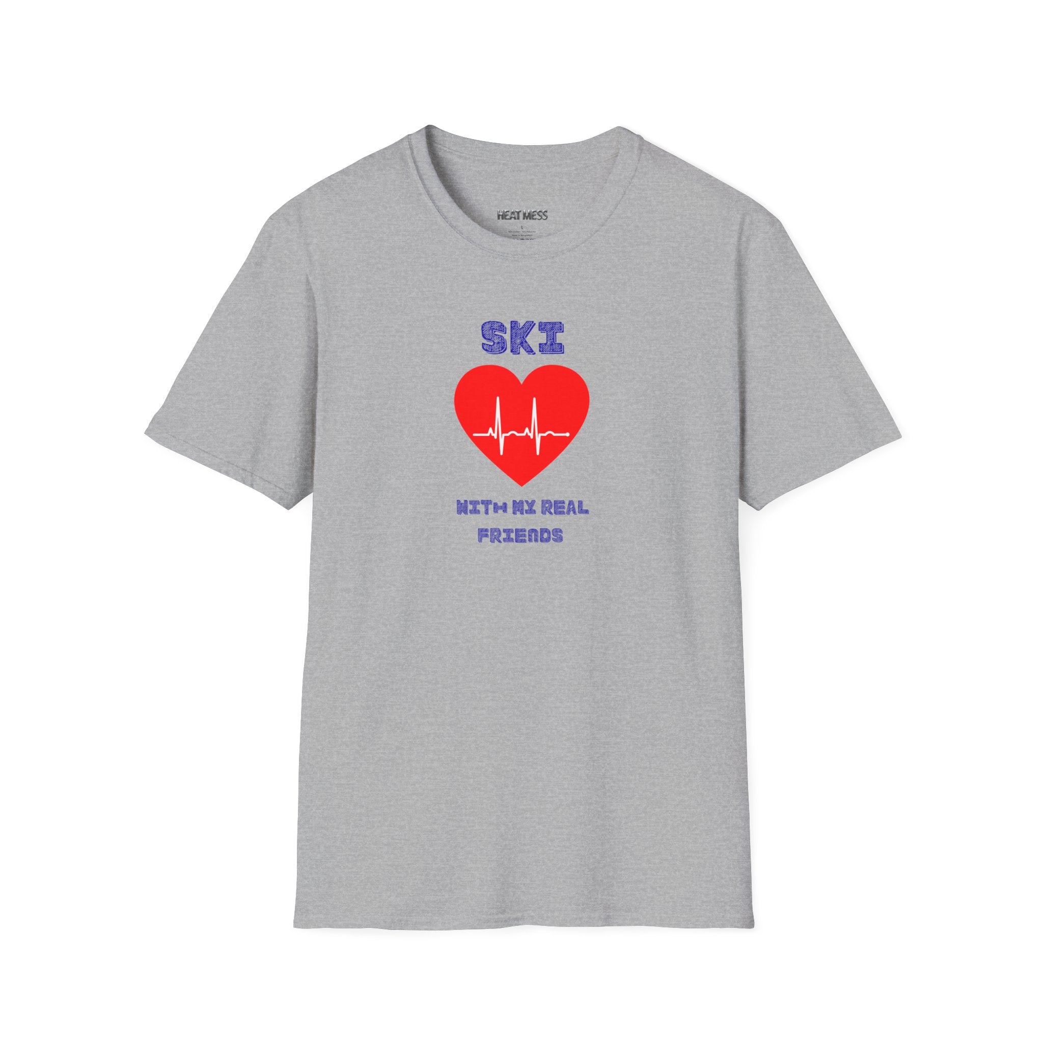 Ski Heartbeat T-Shirt - Heat Mess