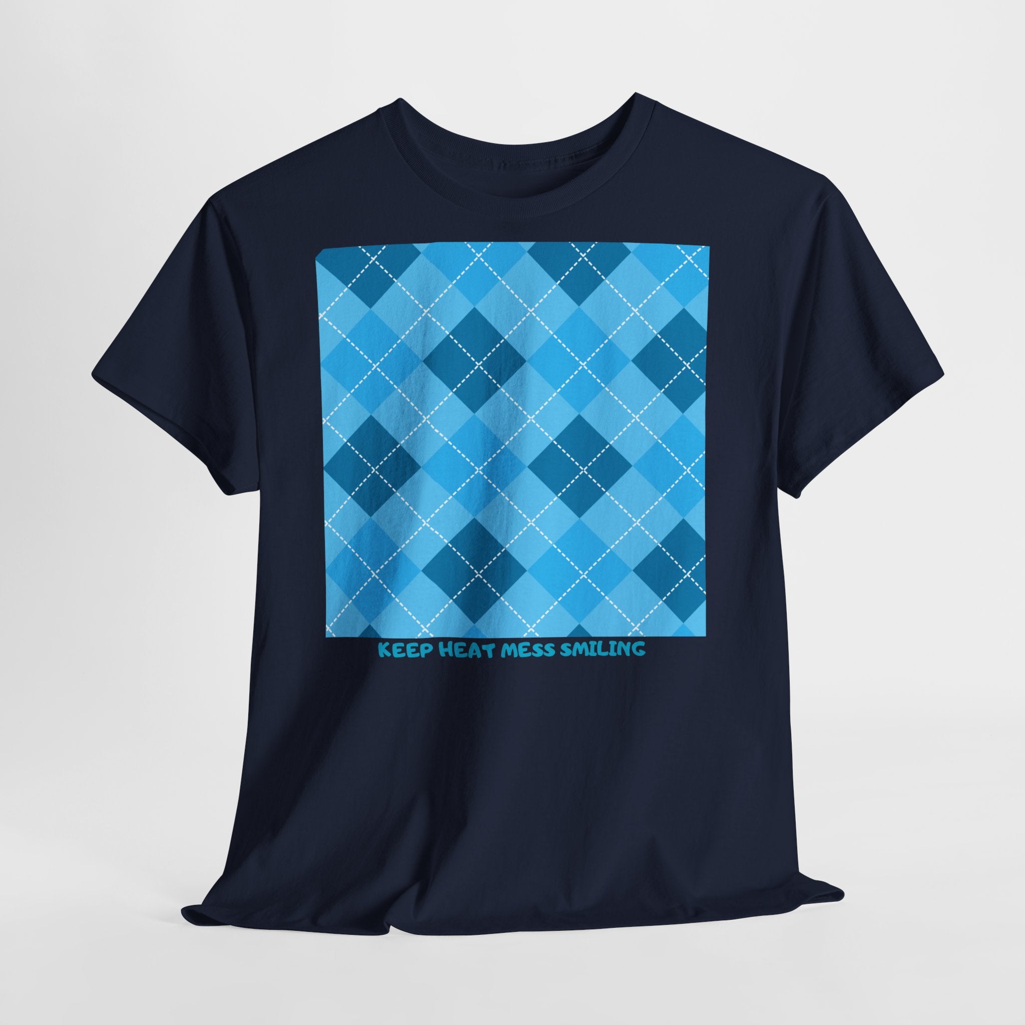 Blue "Keep Heart, Keep Smiling" T-Shirt - Heat Mess