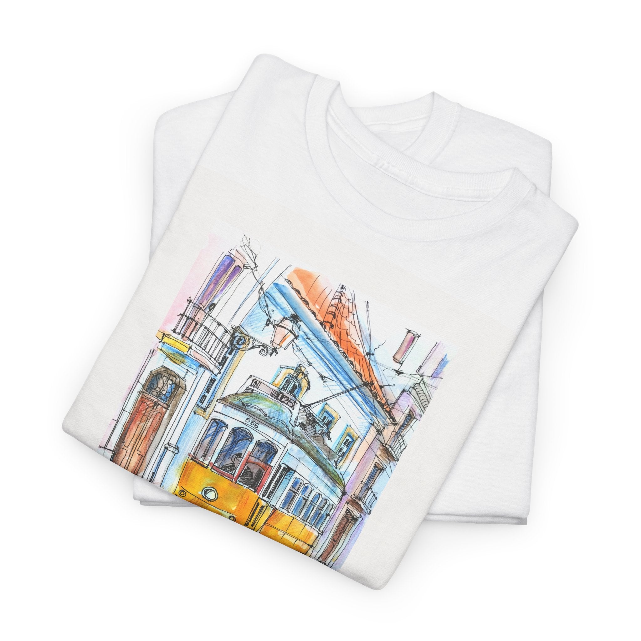 Lisbon Cable Car T-Shirt - Heat Mess