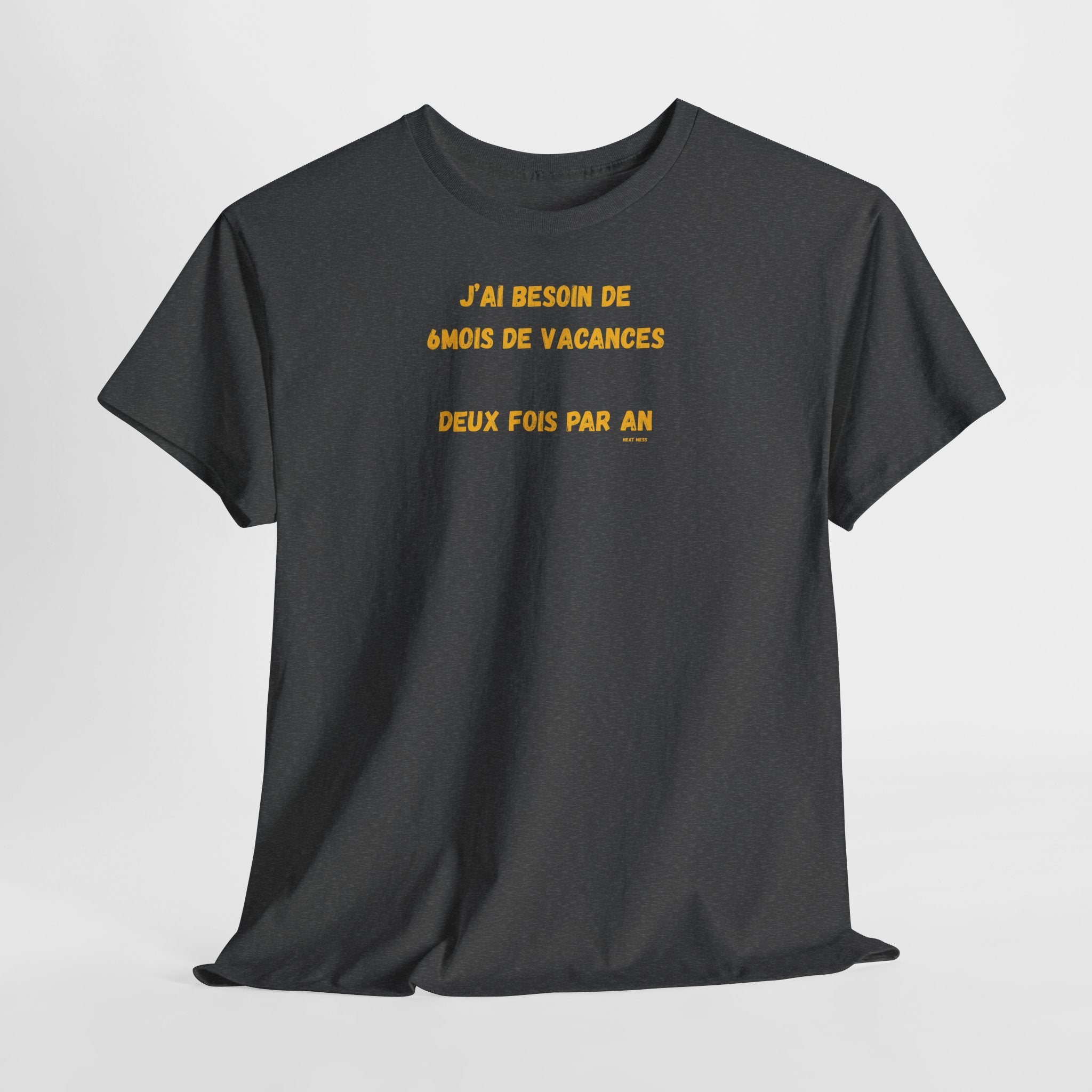 "J'ai besoin de 6mois de vacances 2x par an"T-Shirt