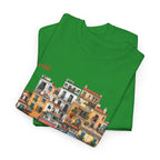 Italian Coastal Buildings T-Shirt - Heat Mess