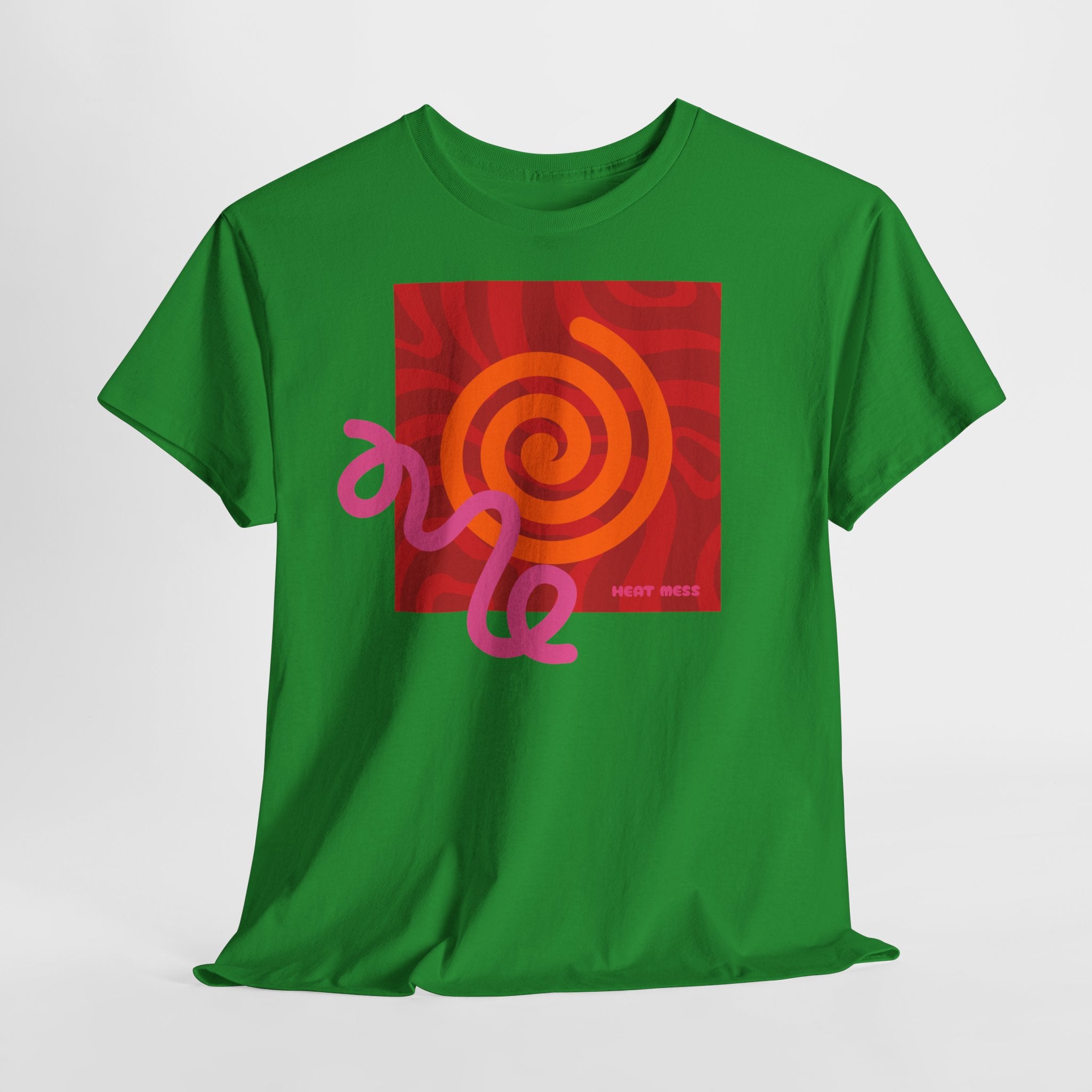 Orange & Pink Abstract Design T-Shirt - Heat Mess