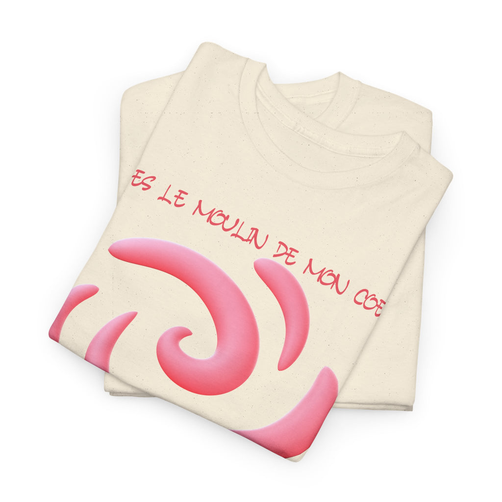 Spiral Heart "Tu es le Moulin de mon Coeur" T‑Shirt - Heat Mess