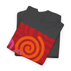 Orange & Pink Abstract Design T-Shirt - Heat Mess
