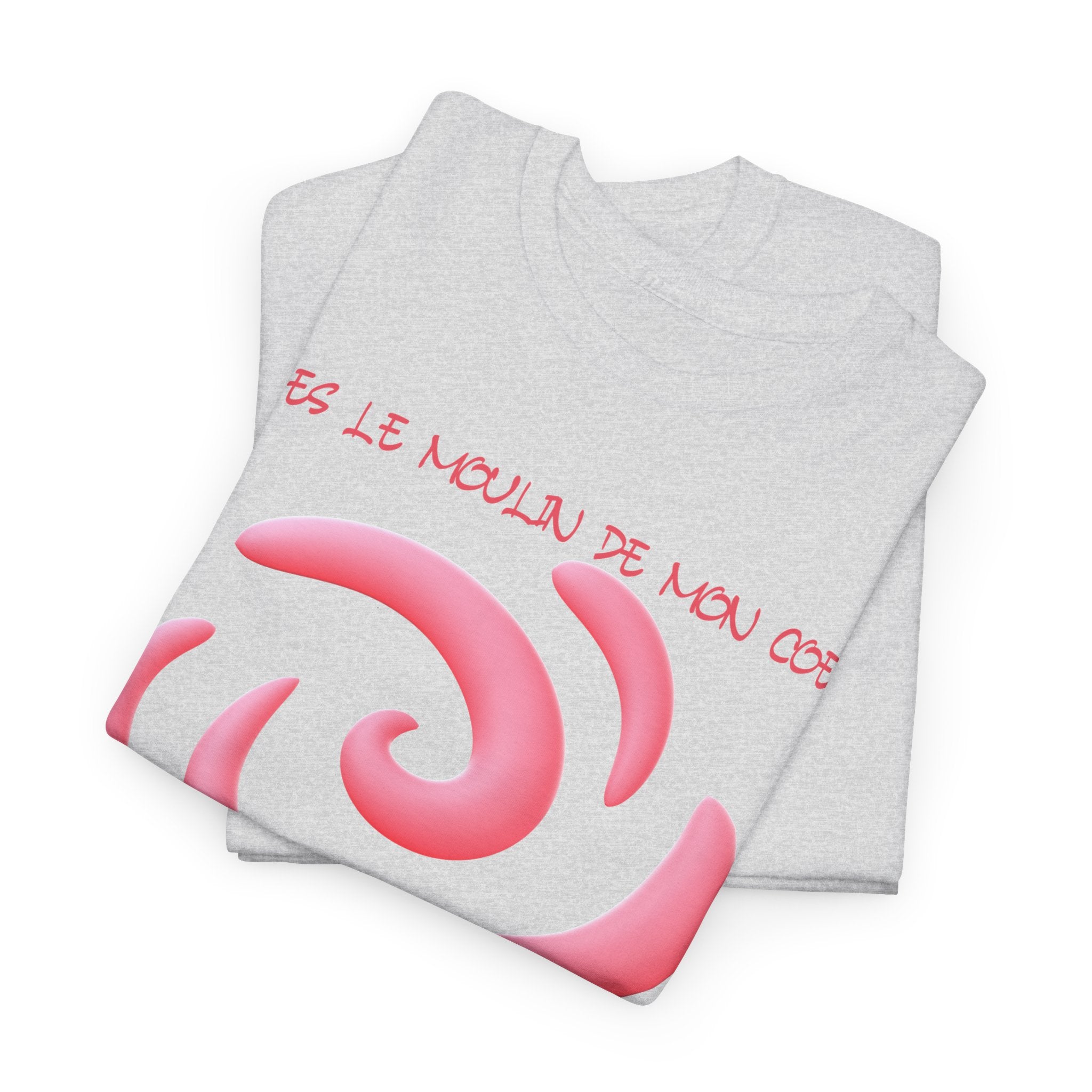 Spiral Heart "Tu es le Moulin de mon Coeur" T‑Shirt - Heat Mess