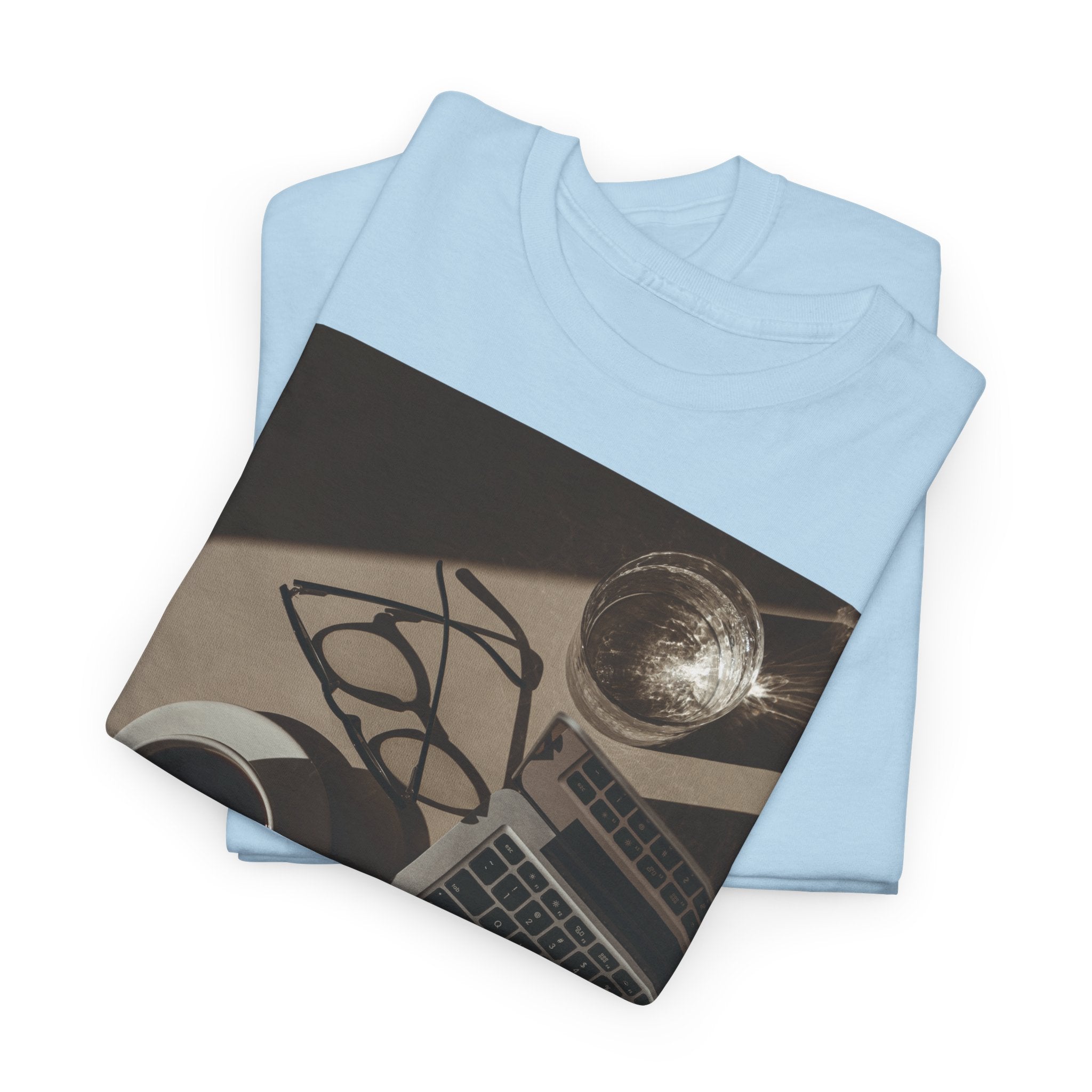 Coffee & Laptop T-Shirt - Heat Mess
