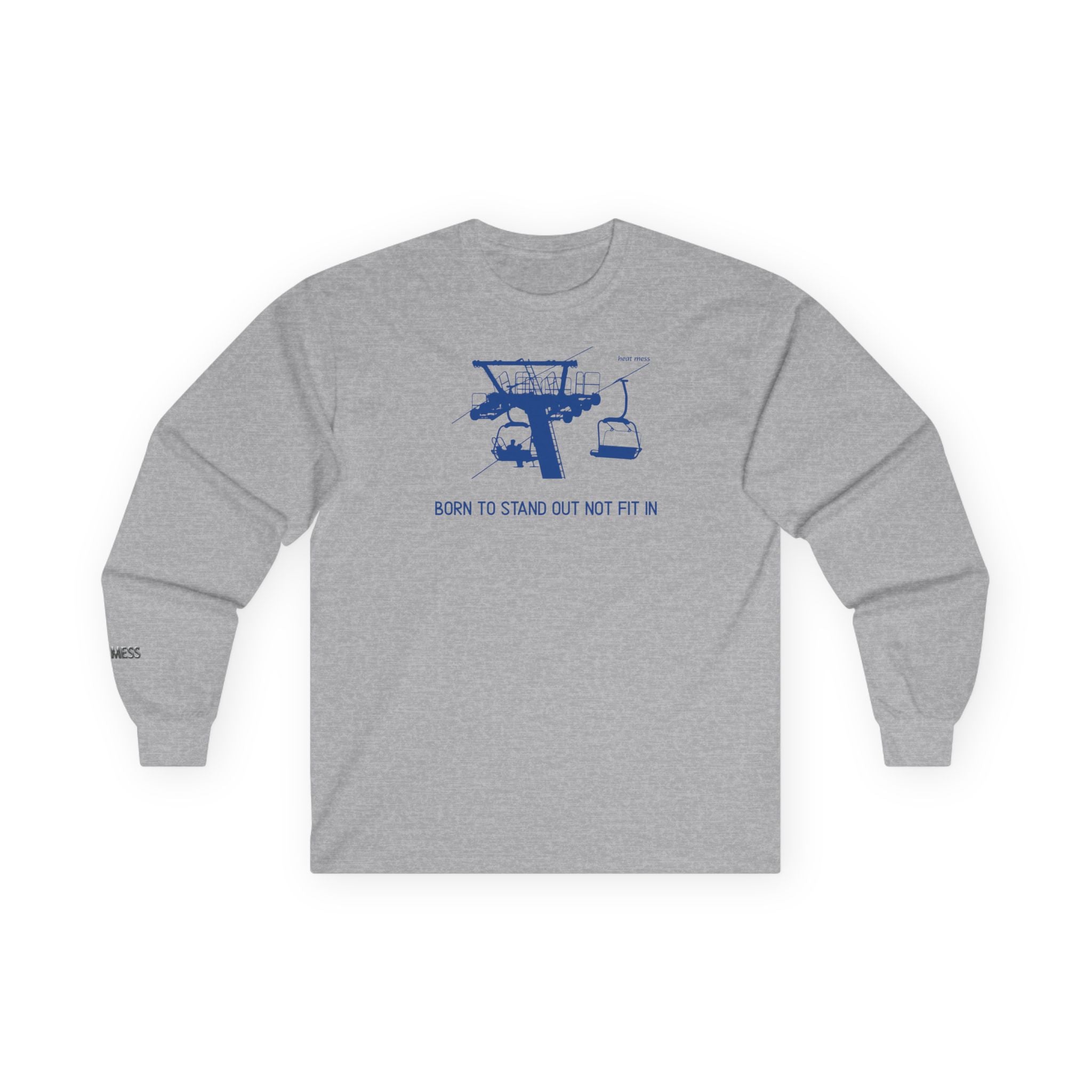 Long Sleeve 'Born to Stand Out' Ski T-Shirt - Heat Mess