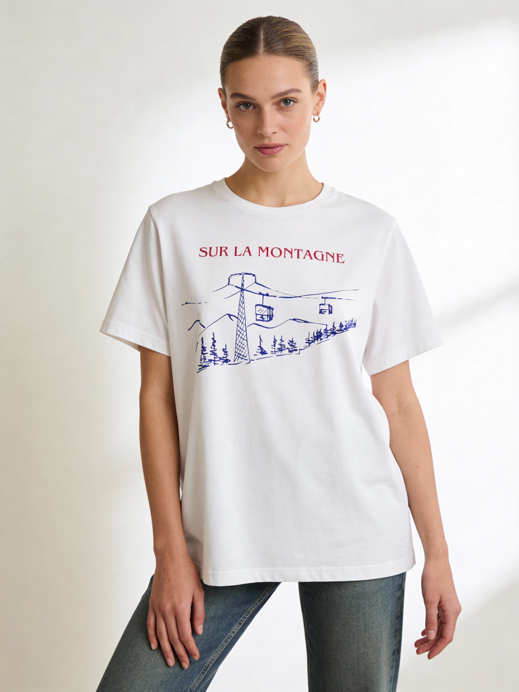 Mountain Ski Lift Tee — “Sur La Montagne” - Heat Mess