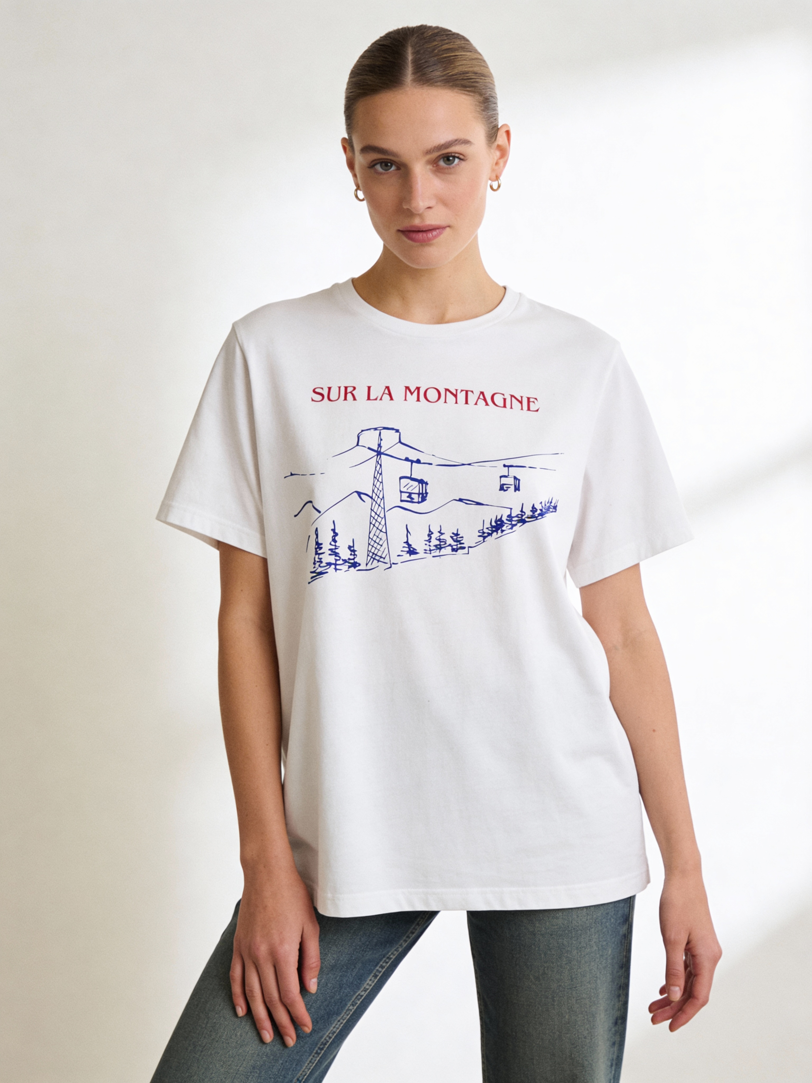 Mountain Ski Lift Tee — “Sur La Montagne” - Heat Mess