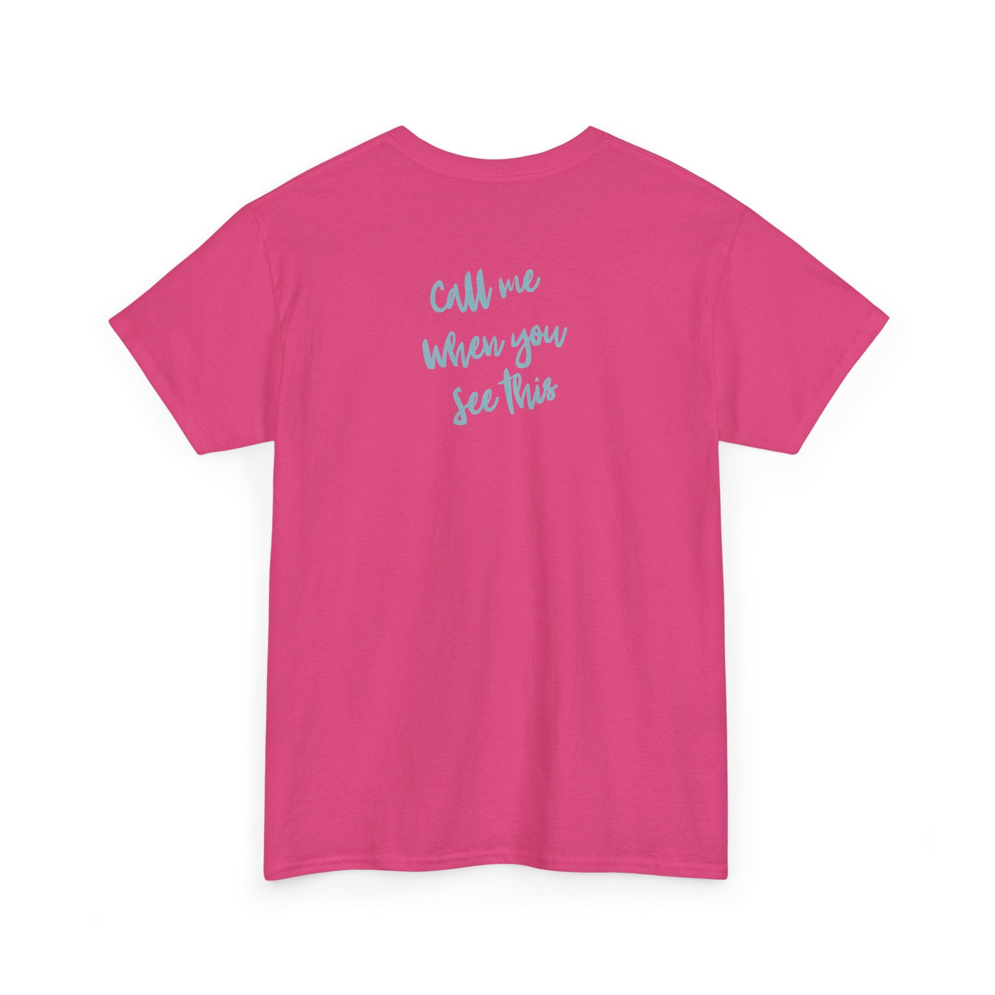 T-shirt — T-shirt décontracté avec impression minimaliste au dos « Call Me When You See This »