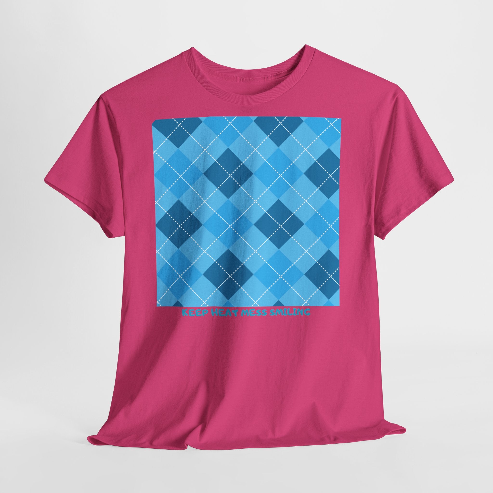 Blue "Keep Heart, Keep Smiling" T-Shirt - Heat Mess