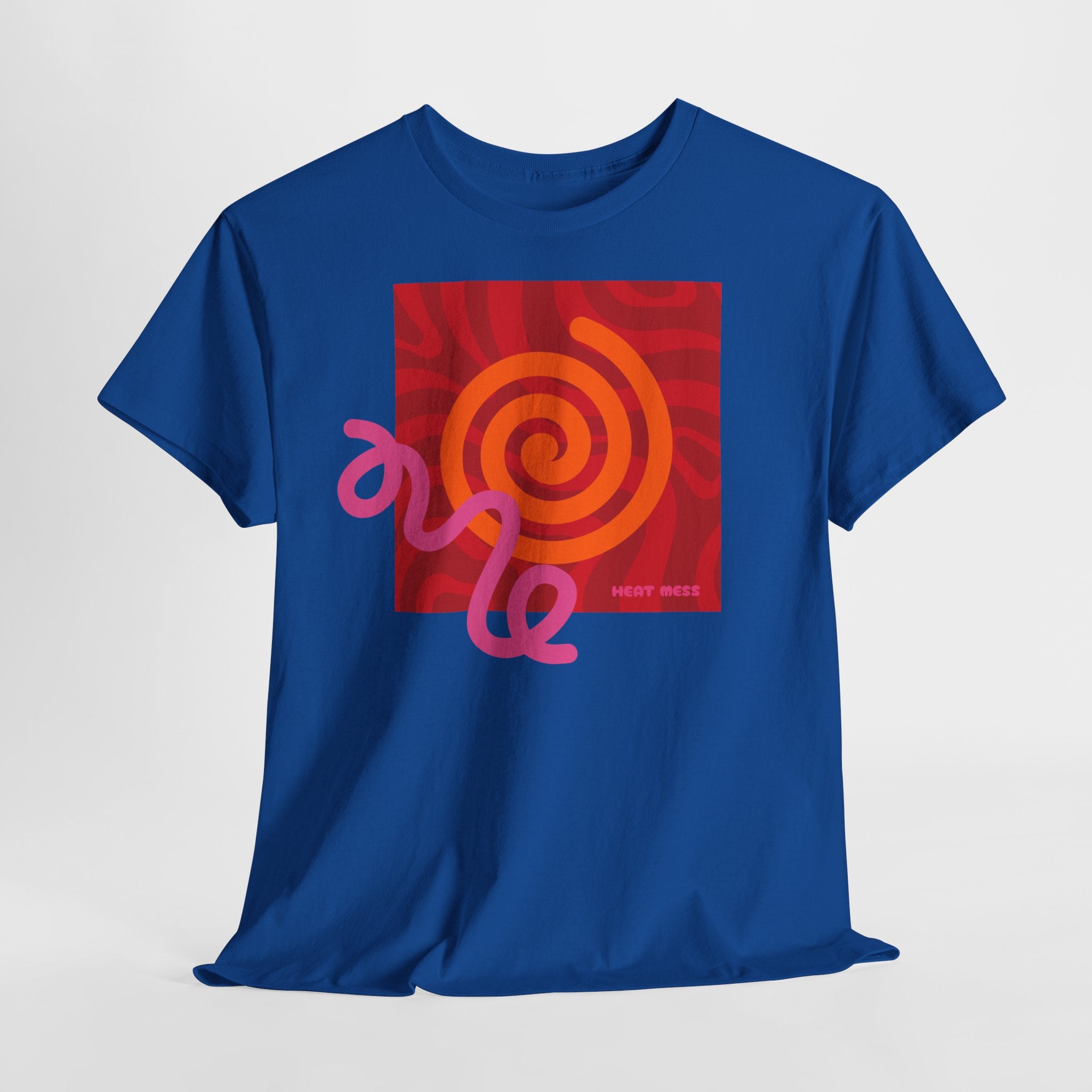 Orange & Pink Abstract Design T-Shirt - Heat Mess