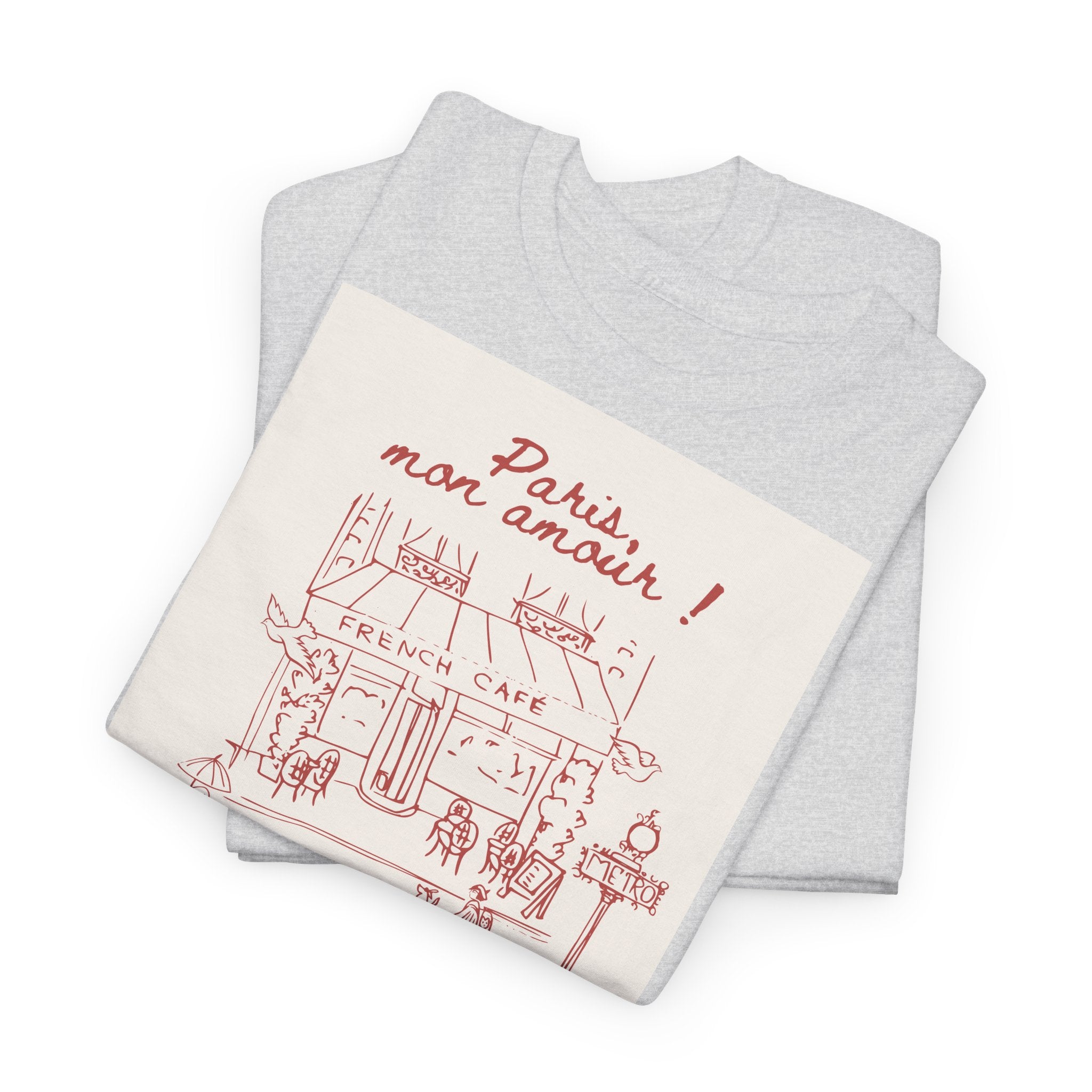 Paris Mon Amour Café T-Shirt - Heat Mess