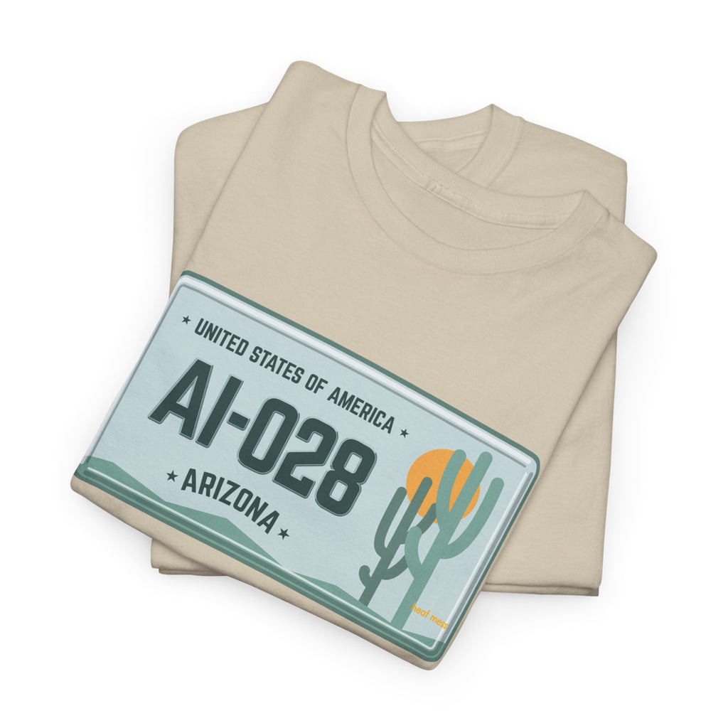 Arizona License Plate T‑Shirt - Heat Mess