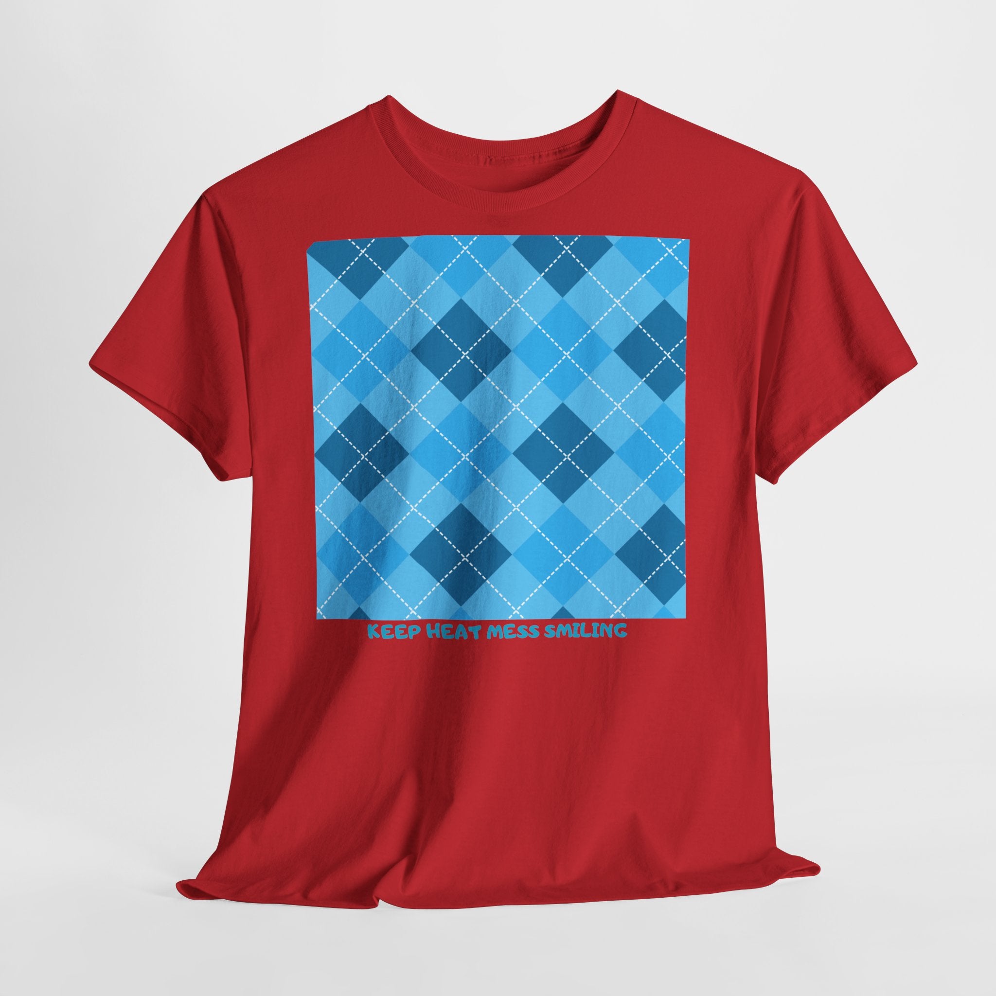 Blue "Keep Heart, Keep Smiling" T-Shirt - Heat Mess