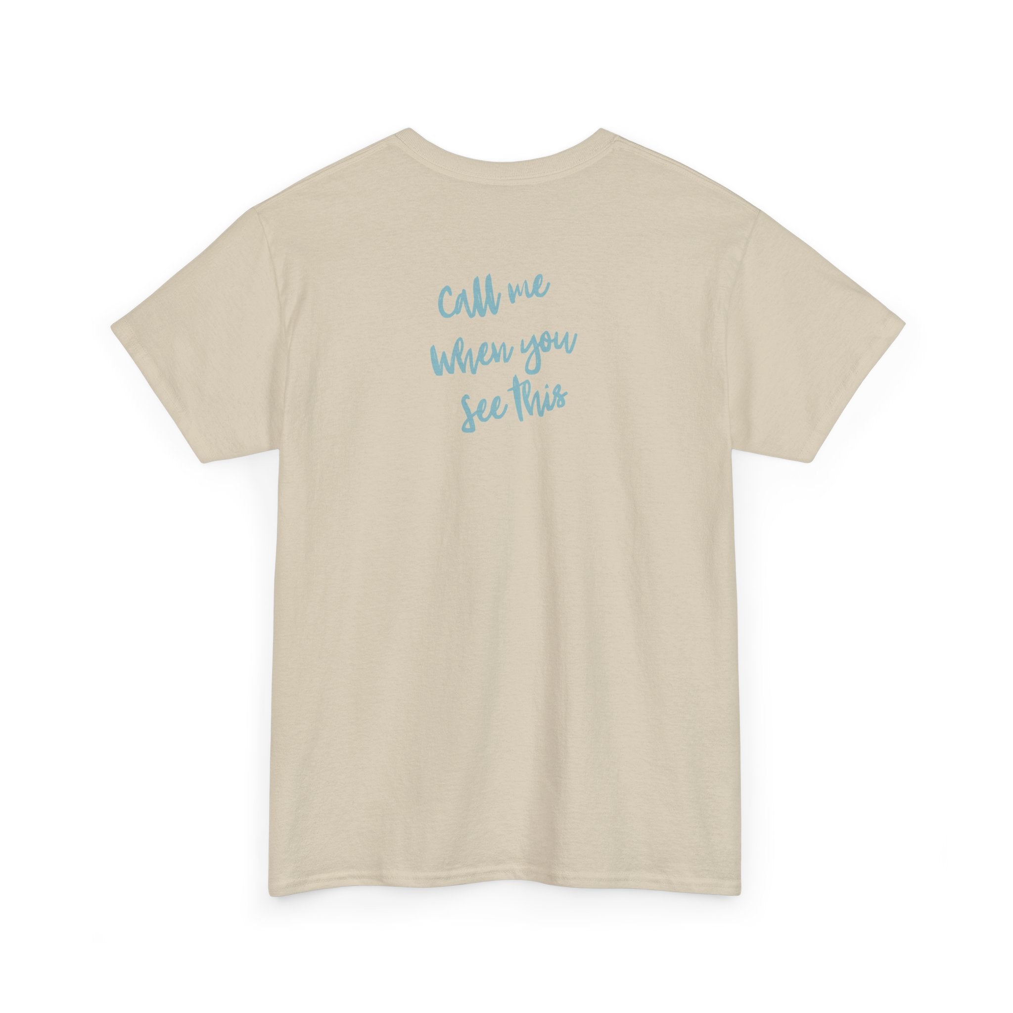 T-shirt — T-shirt décontracté avec impression minimaliste au dos « Call Me When You See This »