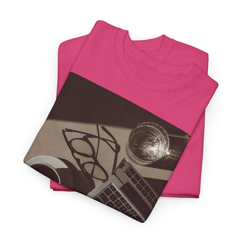 Coffee & Laptop T-Shirt - Heat Mess