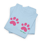 Cute Pink Cat Paw T-Shirt - Heat Mess