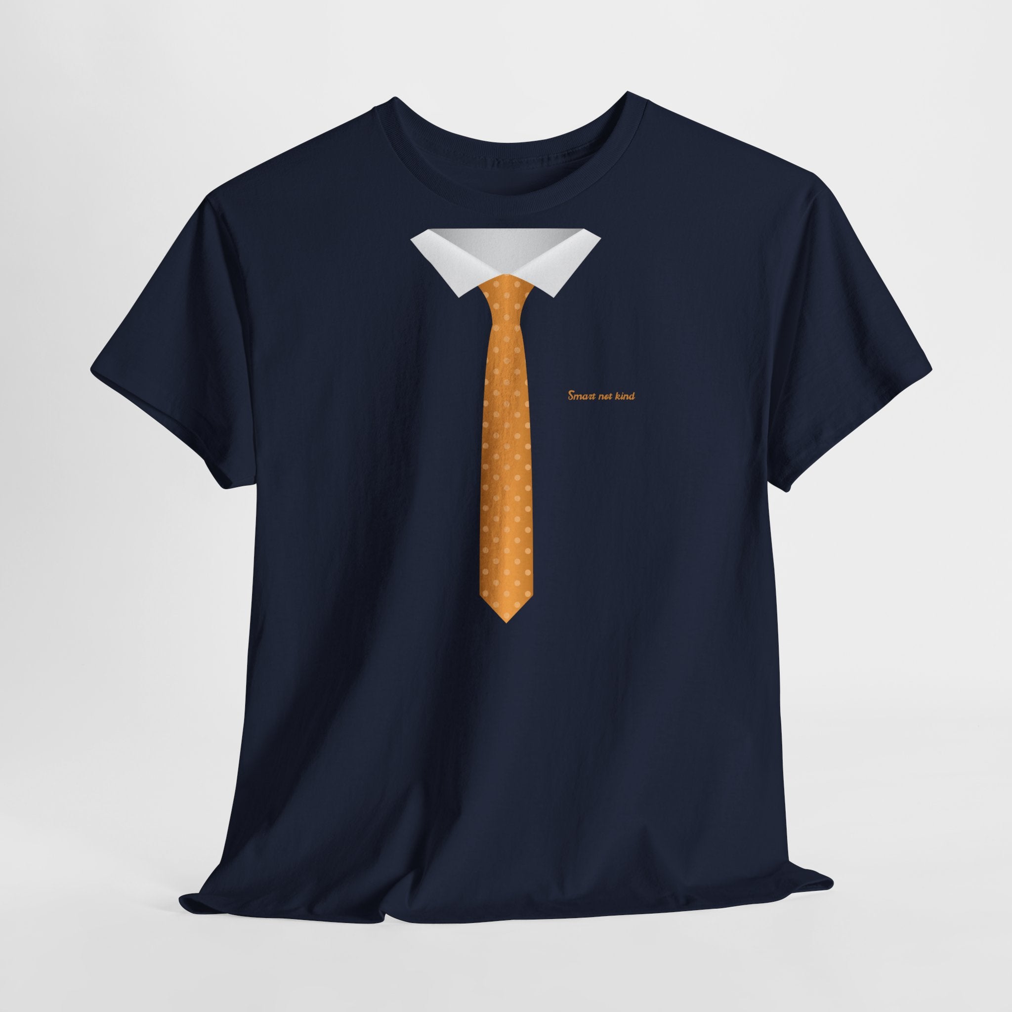 Orange Necktie & Collar Design T-Shirt - Heat Mess