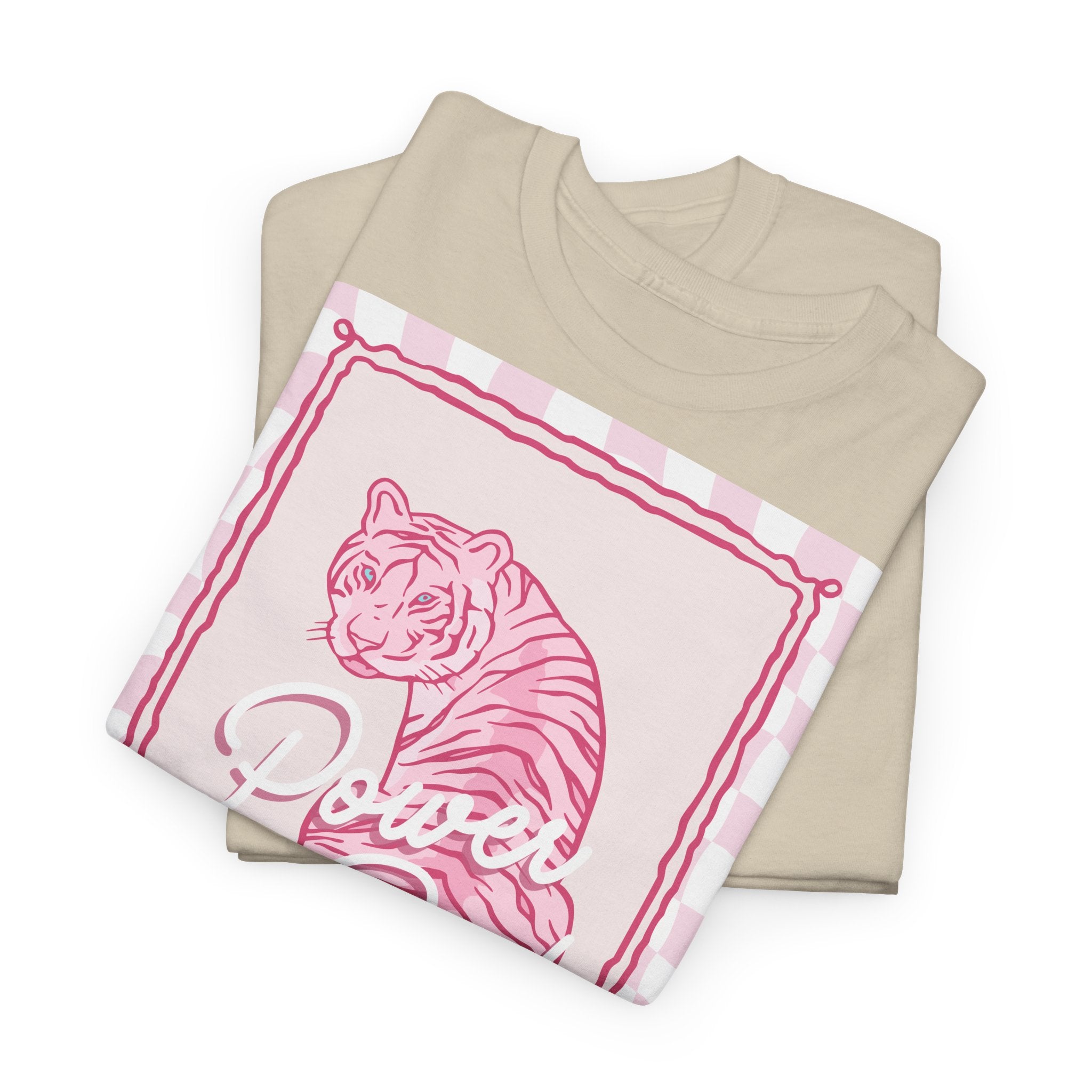Tiger Power In Pink T-Shirt - Heat Mess