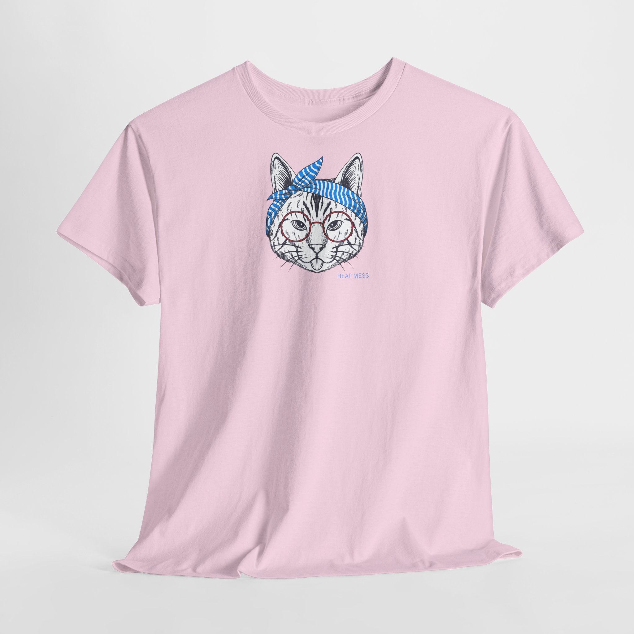 Cat with Bandana T‑Shirt - Heat Mess