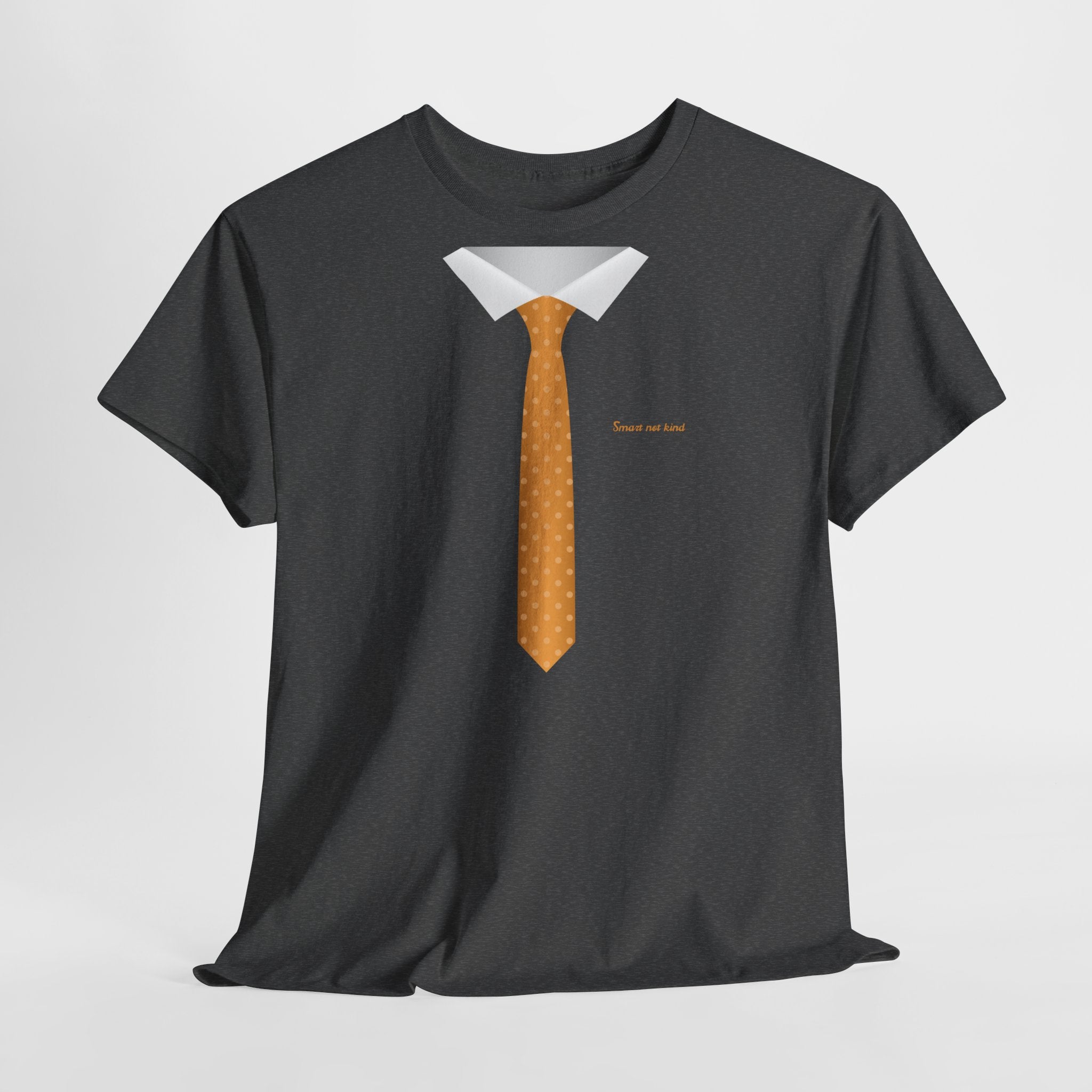Orange Necktie & Collar Design T-Shirt - Heat Mess