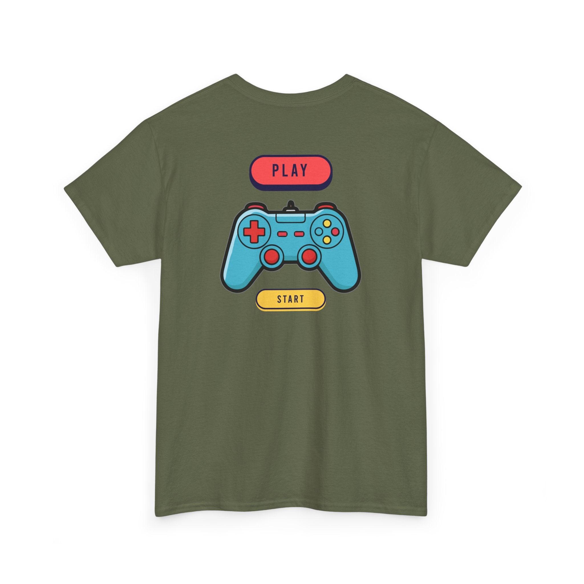 Gamer Controller Tee — Play Start Retro Video Game Graphic T-Shirt - Heat Mess