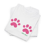 Cute Pink Cat Paw T-Shirt - Heat Mess