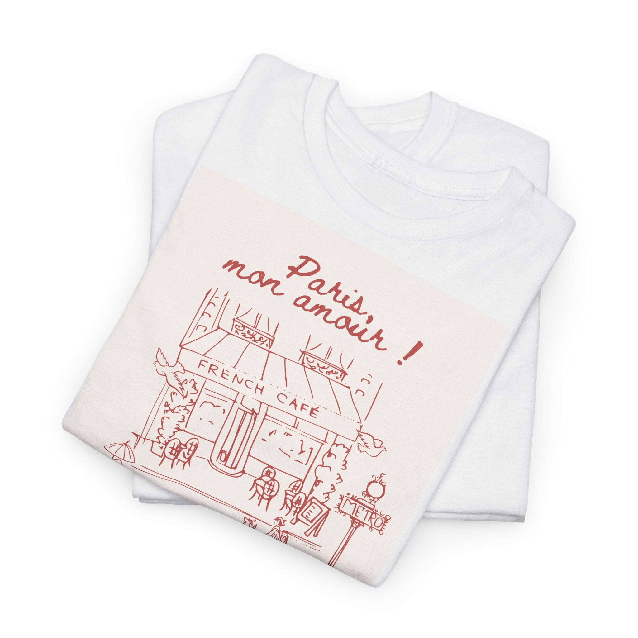 Paris Mon Amour Café T-Shirt - Heat Mess