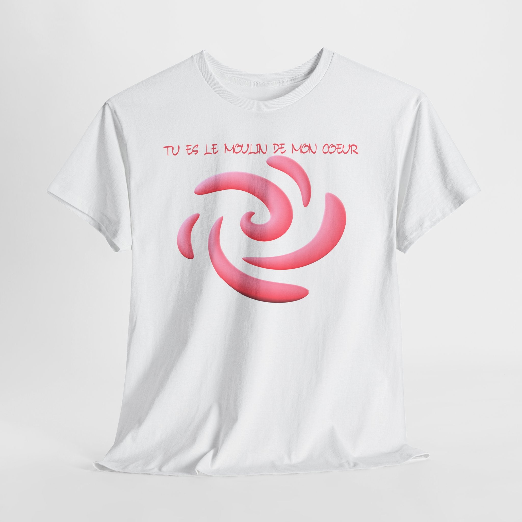 Spiral Heart "Tu es le Moulin de mon Coeur" T‑Shirt - Heat Mess