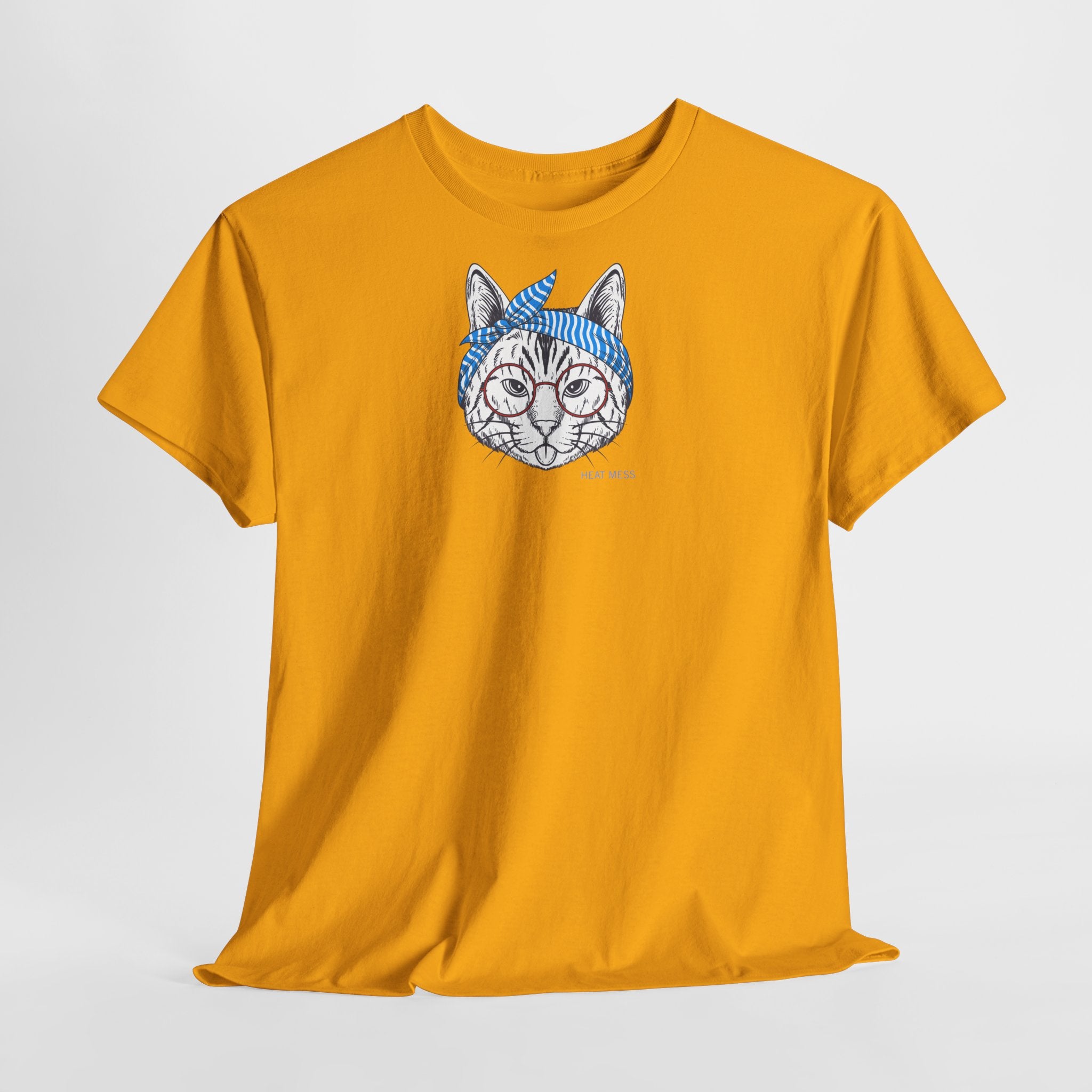 Cat with Bandana T‑Shirt - Heat Mess