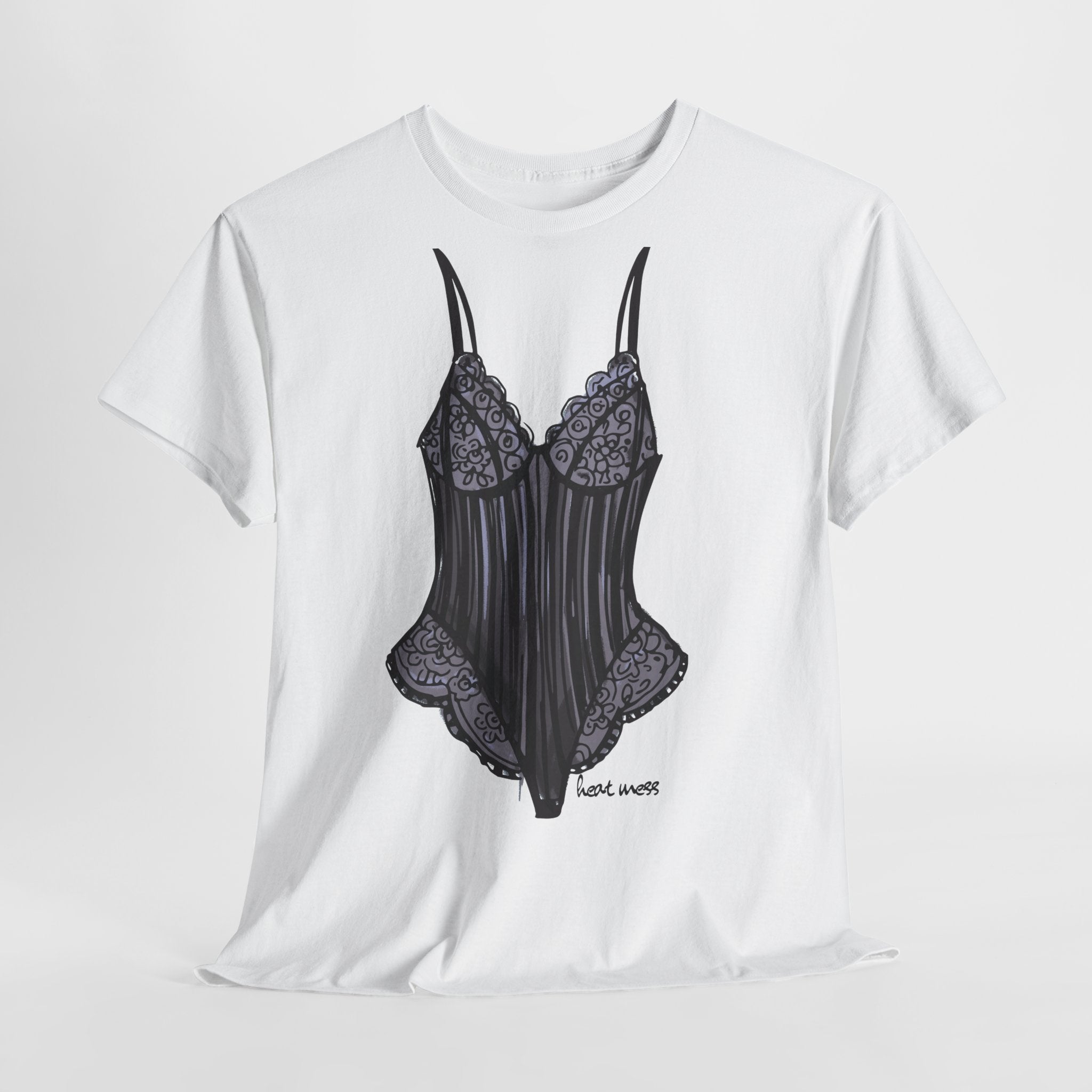 Lace Bodysuit Lingerie T-Shirt - Heat Mess