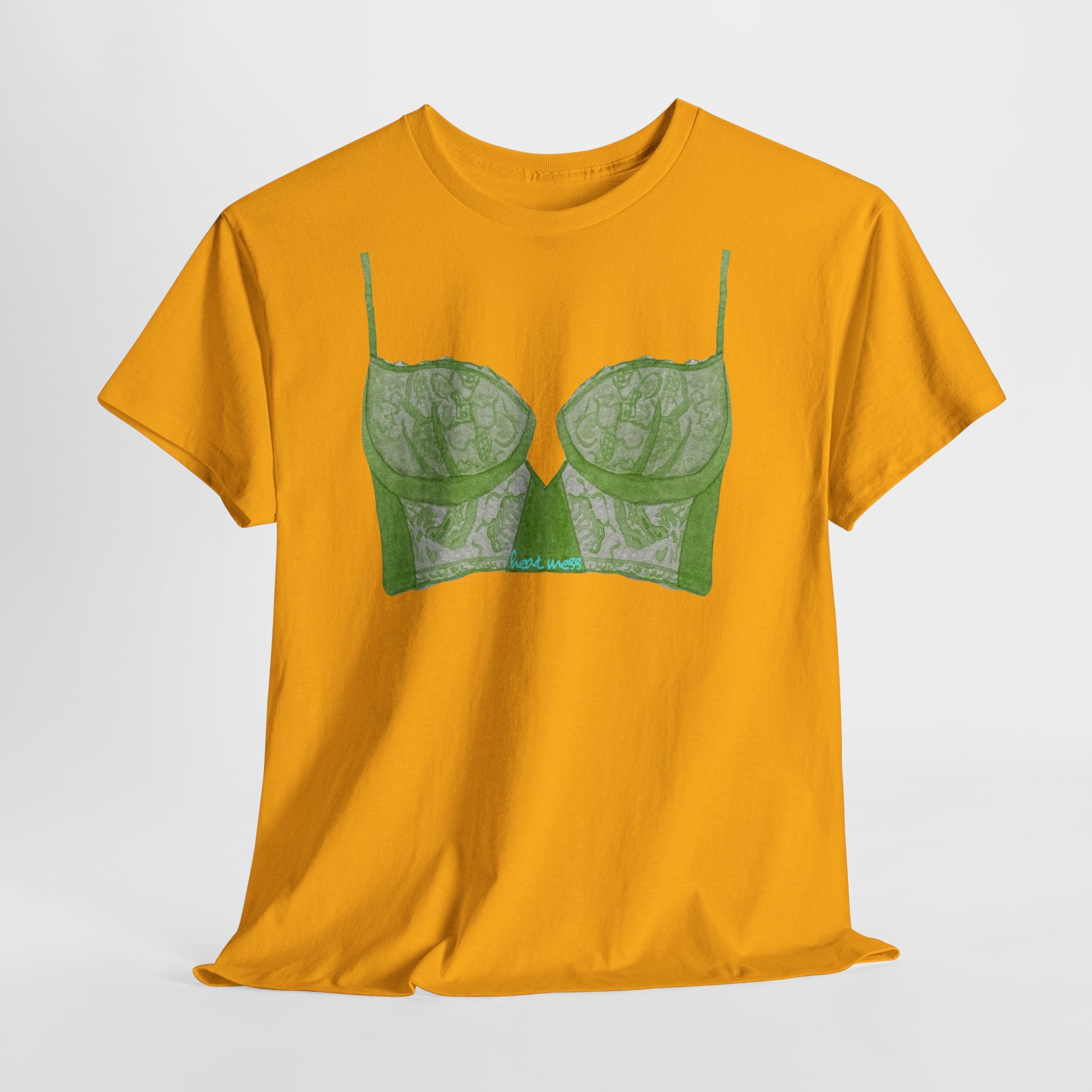 Green Lace Bralette T-Shirt - Heat Mess