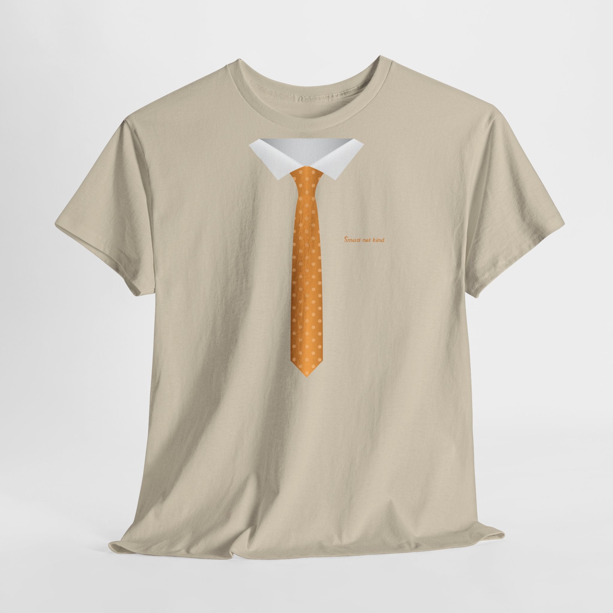 Orange Necktie & Collar Design T-Shirt - Heat Mess
